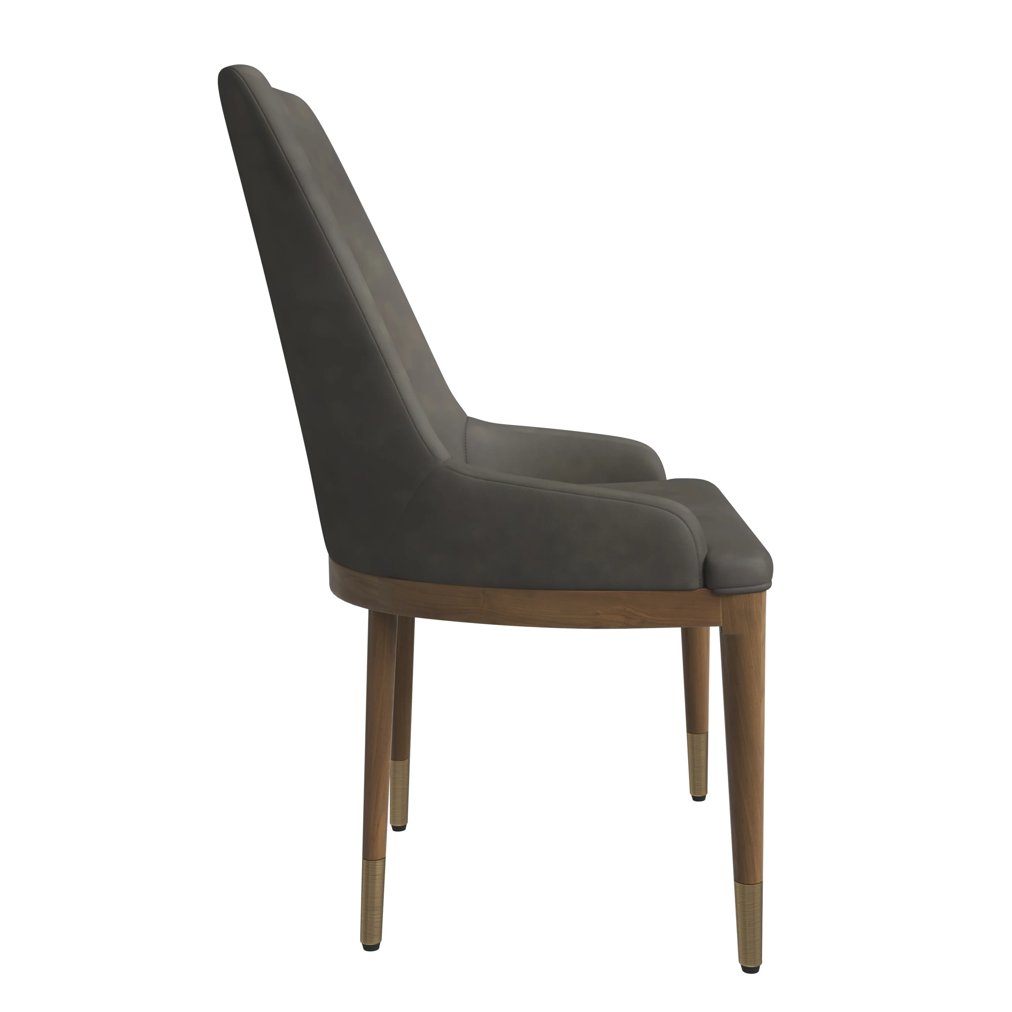 Viva Collection Modern Wooden Dining Chair in Mocha Brown