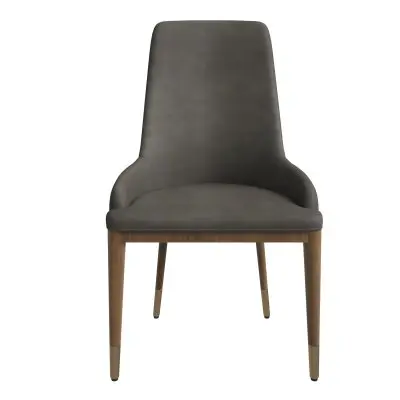 Viva Collection Modern Wooden Dining Chair in Mocha Brown Set of 2