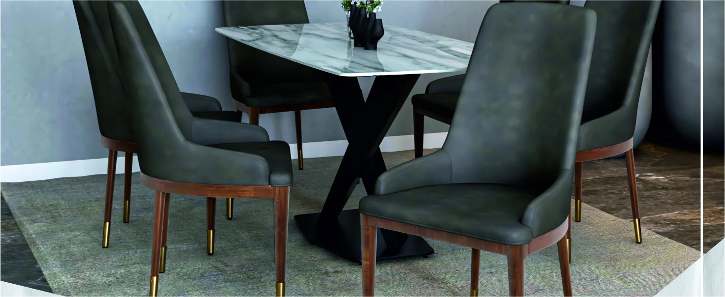 Viva Collection Modern Wooden Dining Chair in Mocha Brown Set of 4