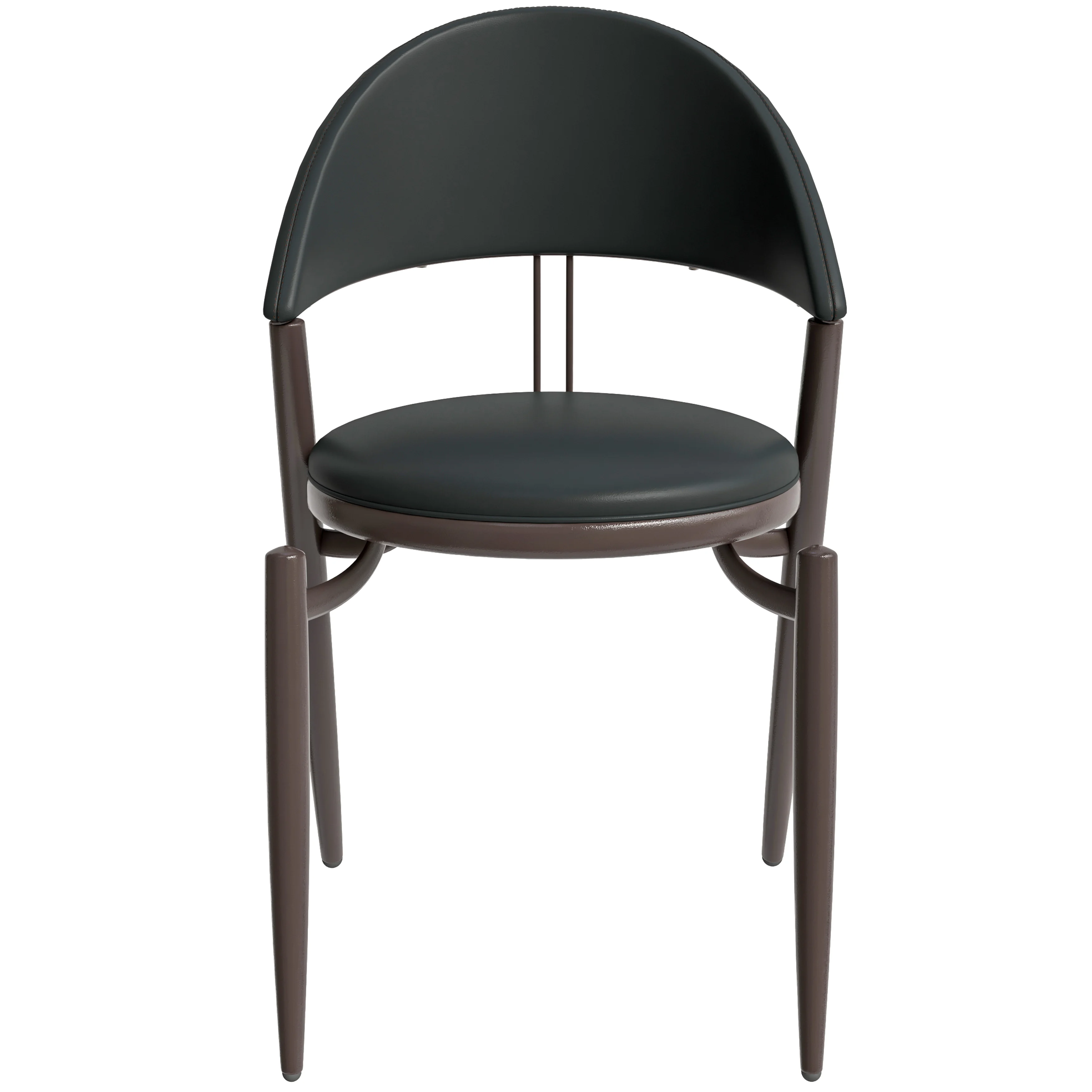Venice Collection Modern Dining Chair In Black