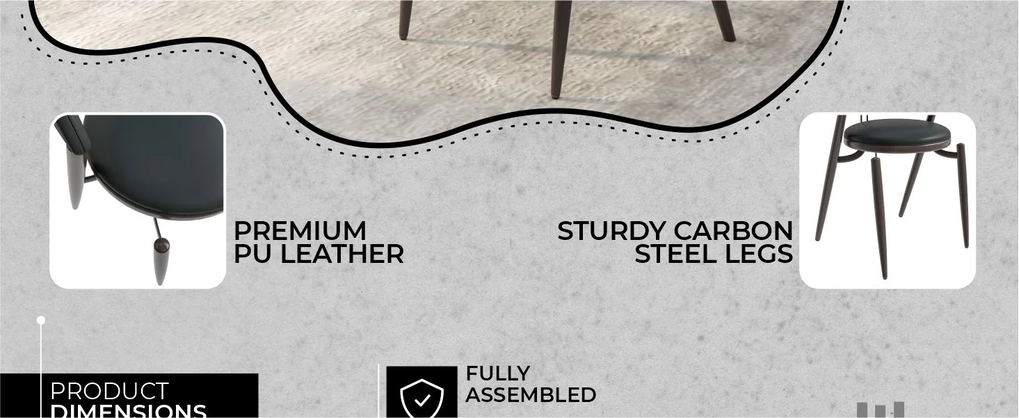 Venice Collection Modern Dining Chair In Black