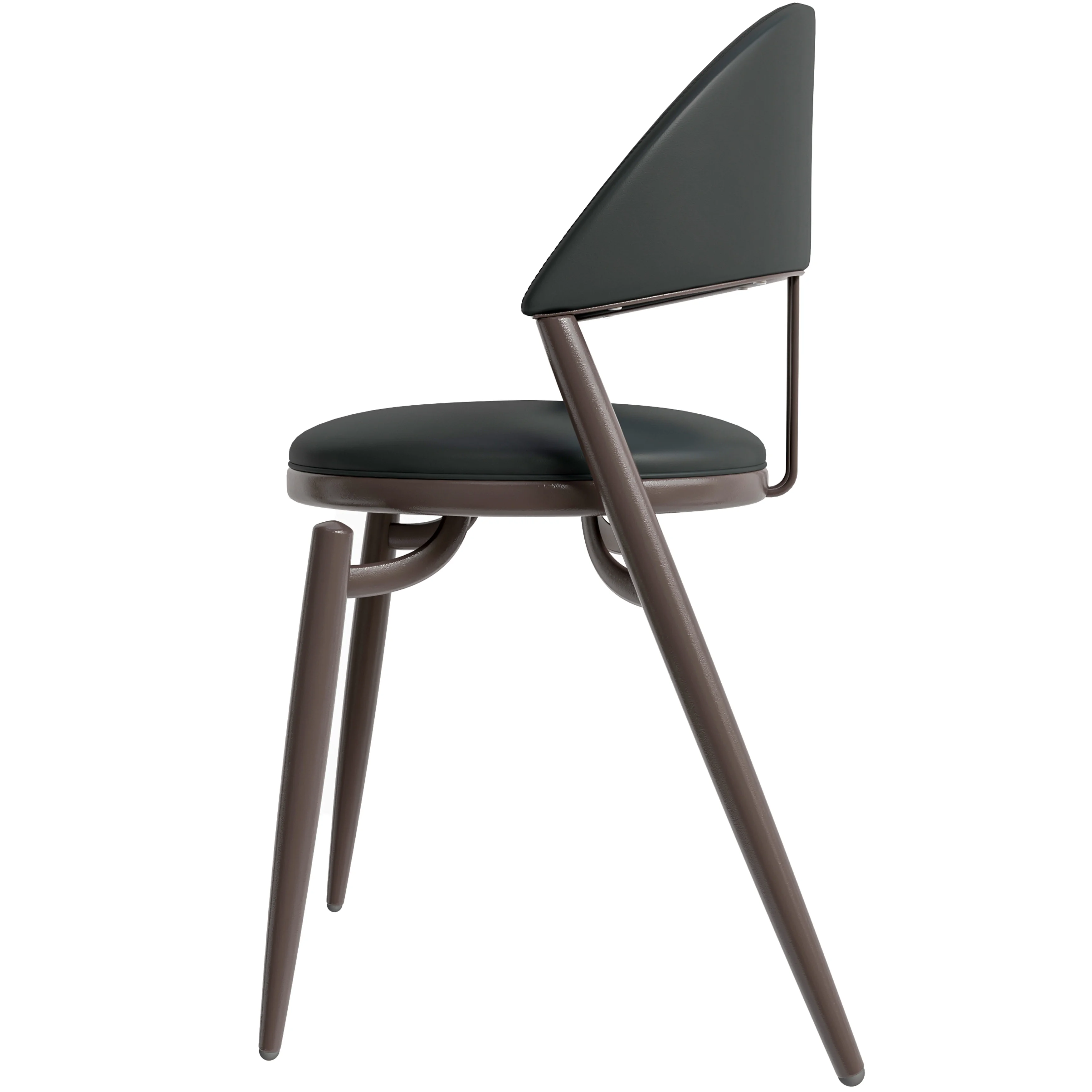 Venice Collection Modern Dining Chair In Black