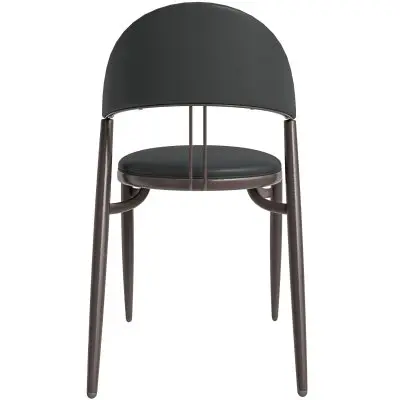 Venice Collection Modern Dining Chair In Black