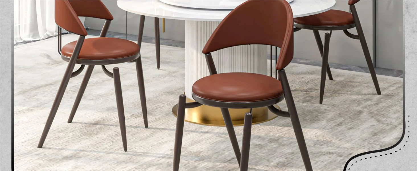 Venice Collection Modern Dining Chair In Dark Brown
