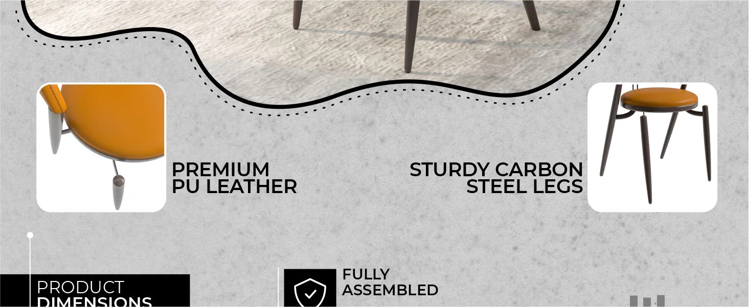 Venice Collection Modern Dining Chair In Black set of 4 in Light Brown