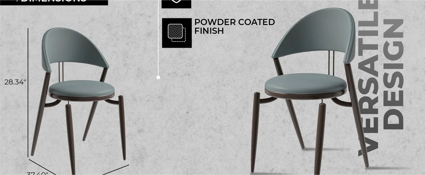 Venice Collection Modern Dining Chair In Light Grey