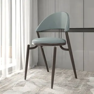 Venice Collection Modern Dining Chair In Light Grey