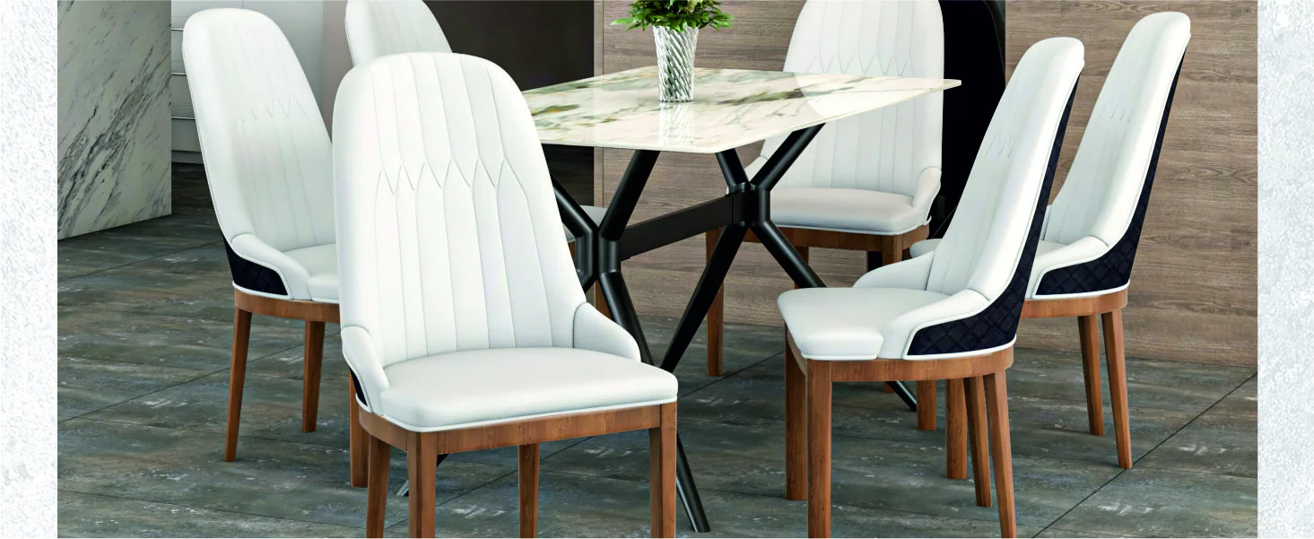 Verisma Collection Modern Wooden Dining Chair in Black Fabric with White Front