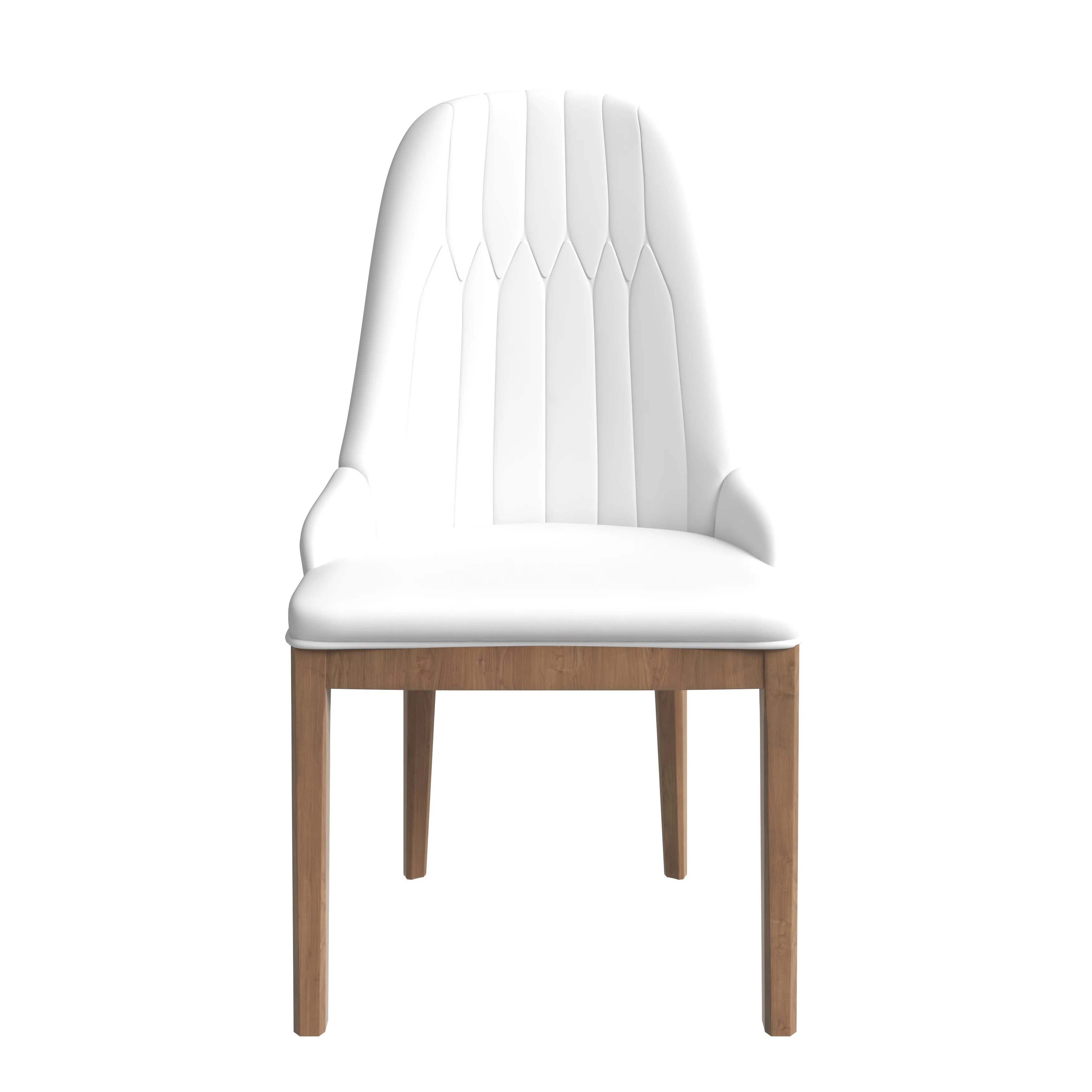 Verisma Collection Modern Wooden Dining Chair in Black Fabric with White Front