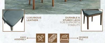 Verisma Collection Modern Wooden Dining Chair in Grey