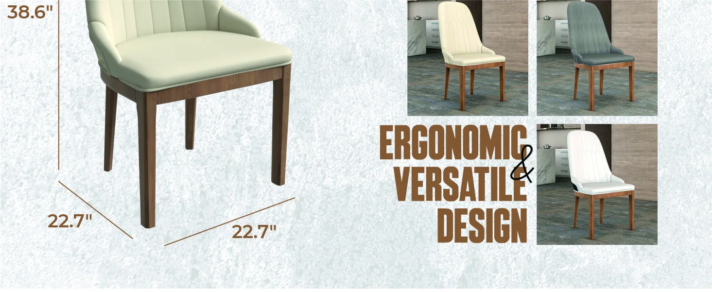 Verisma Collection Modern Wooden Dining Chair in Light Toupe