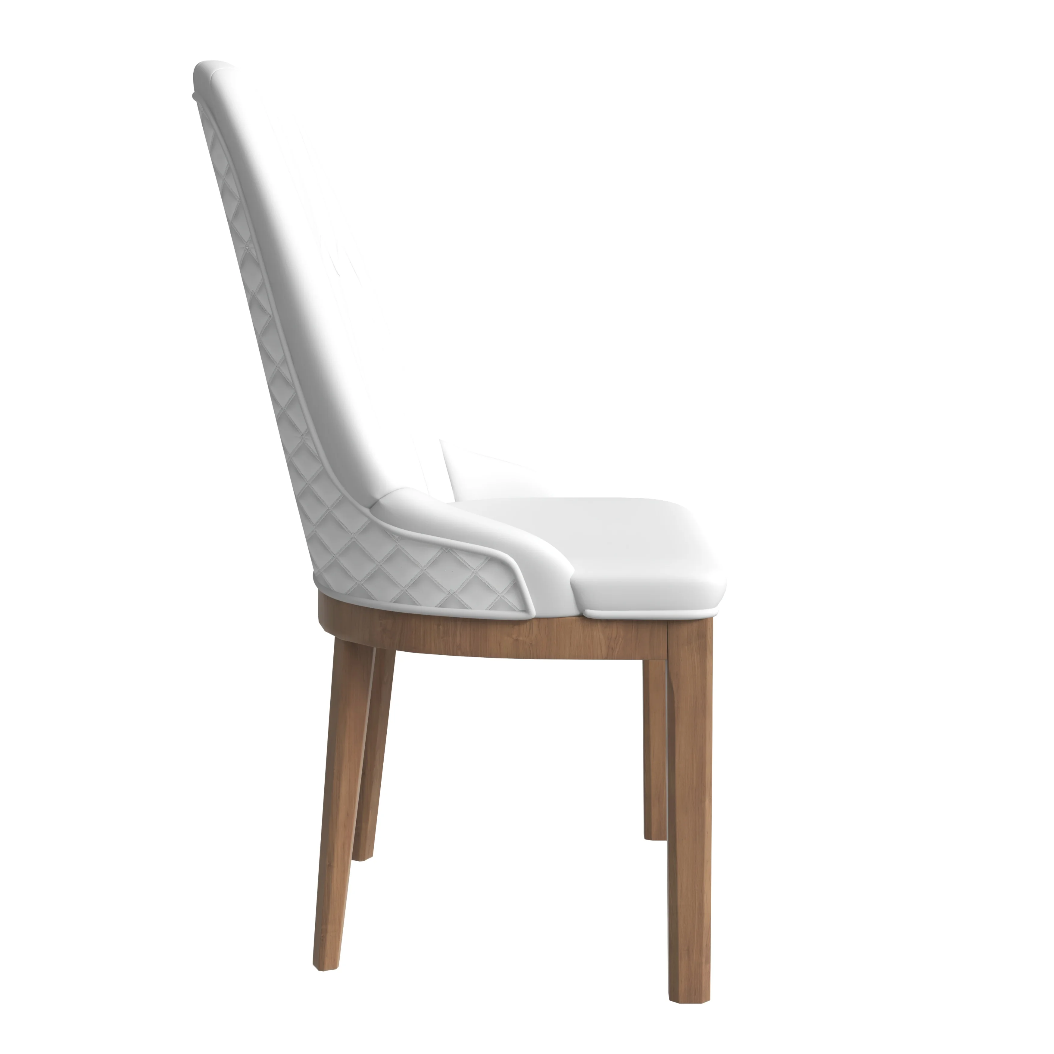 Verisma Collection Modern Wooden Dining Chair in White