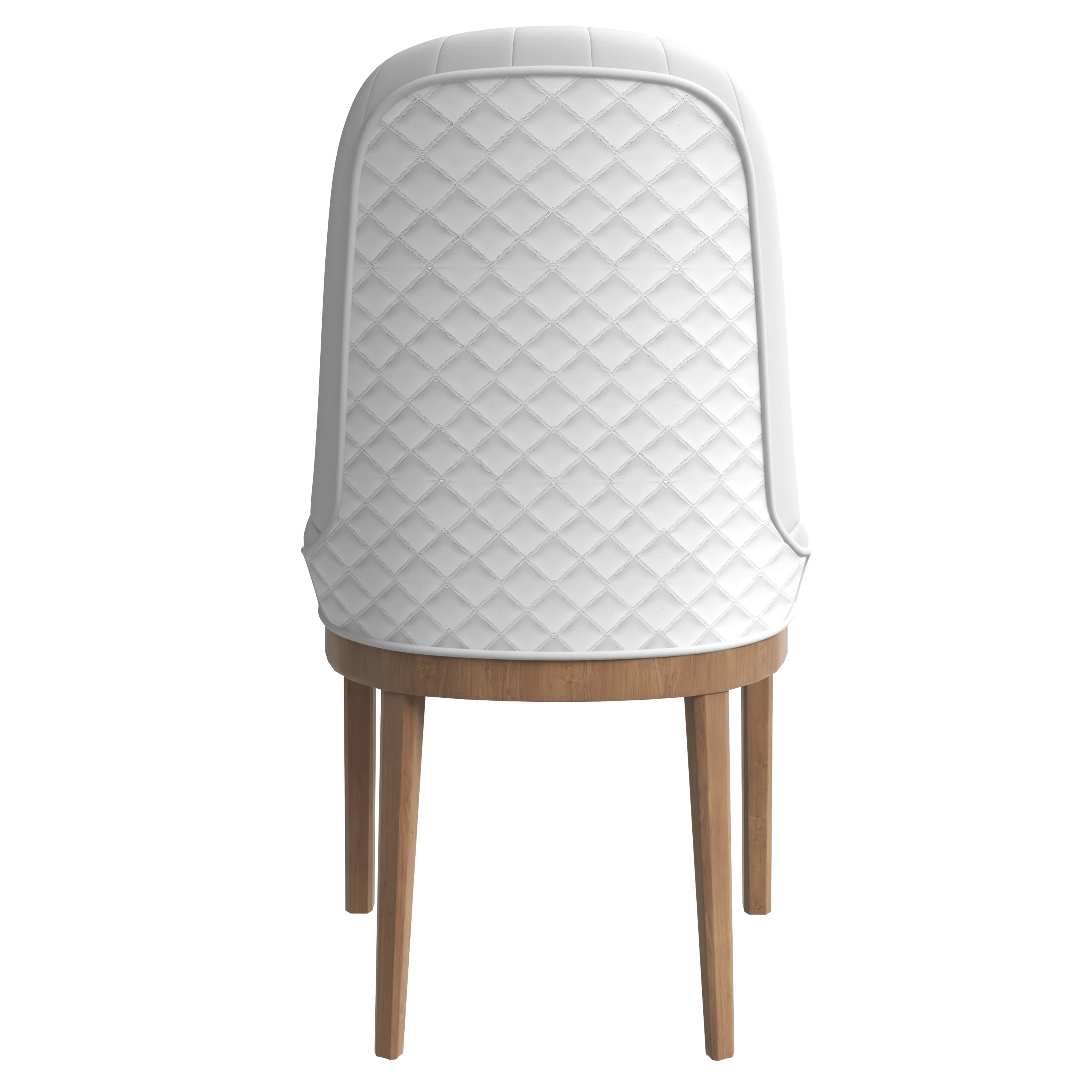 Verisma Collection Modern Wooden Dining Chair in White