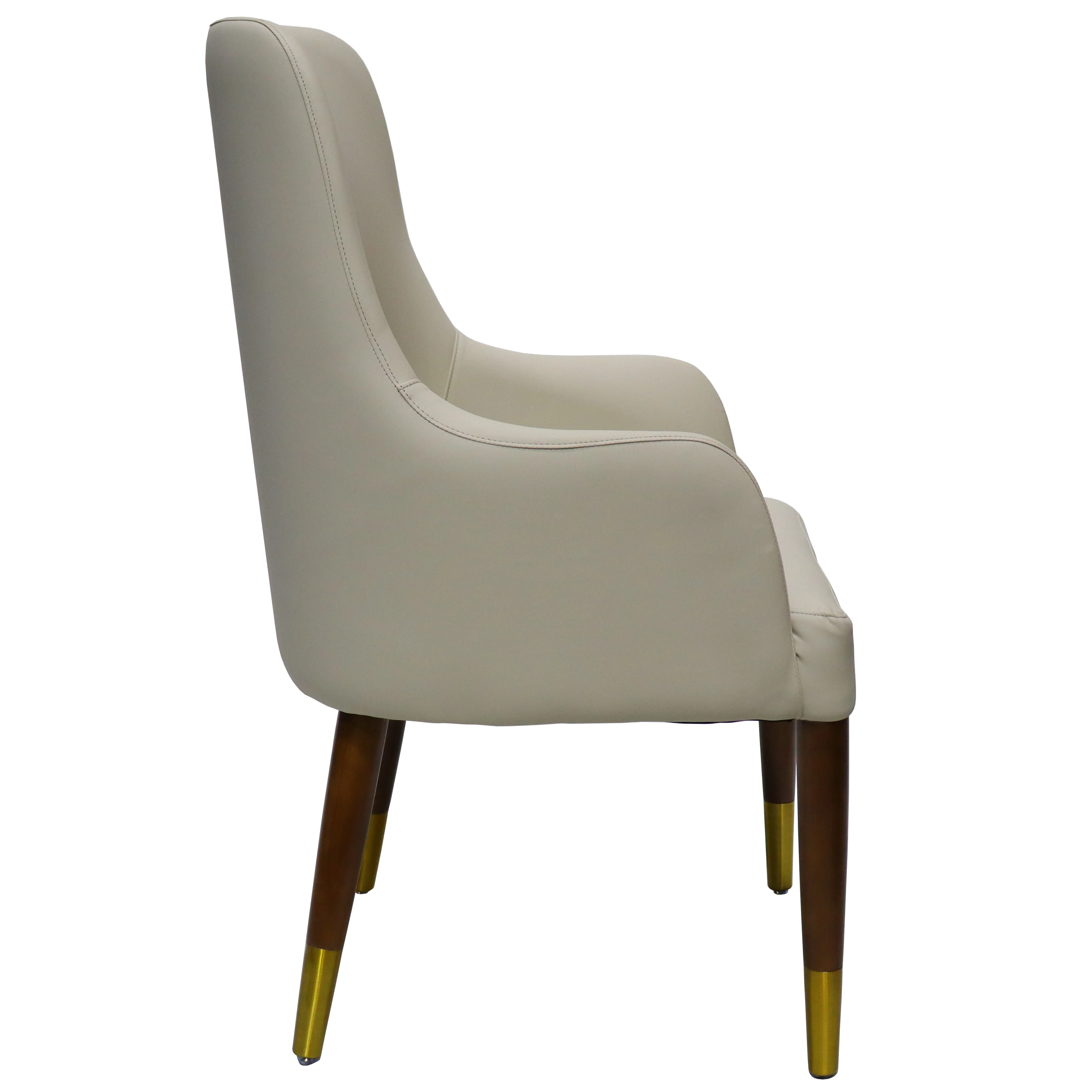 Viva Collection Modern Wooden Dining Arm Chair in Taupe