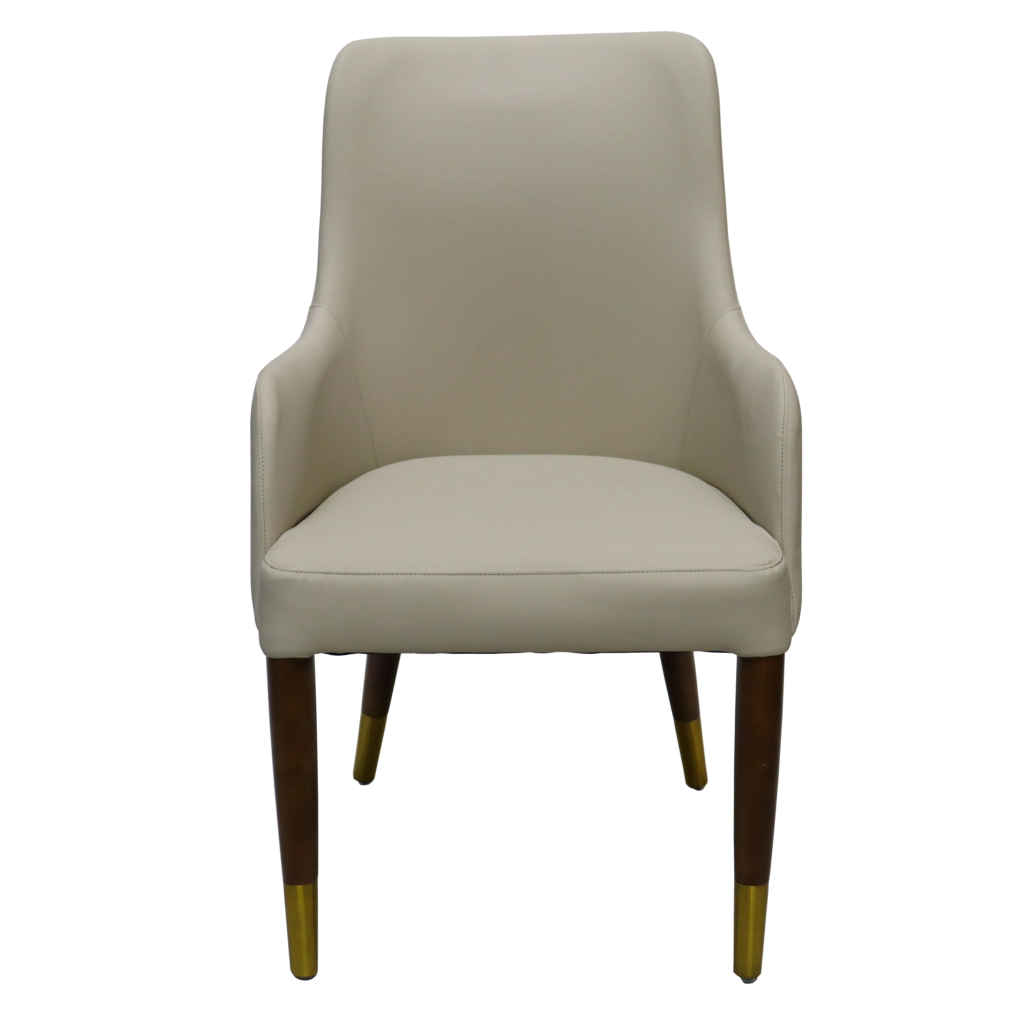 Viva Collection Modern Wooden Dining Arm Chair in Taupe - Set of 4