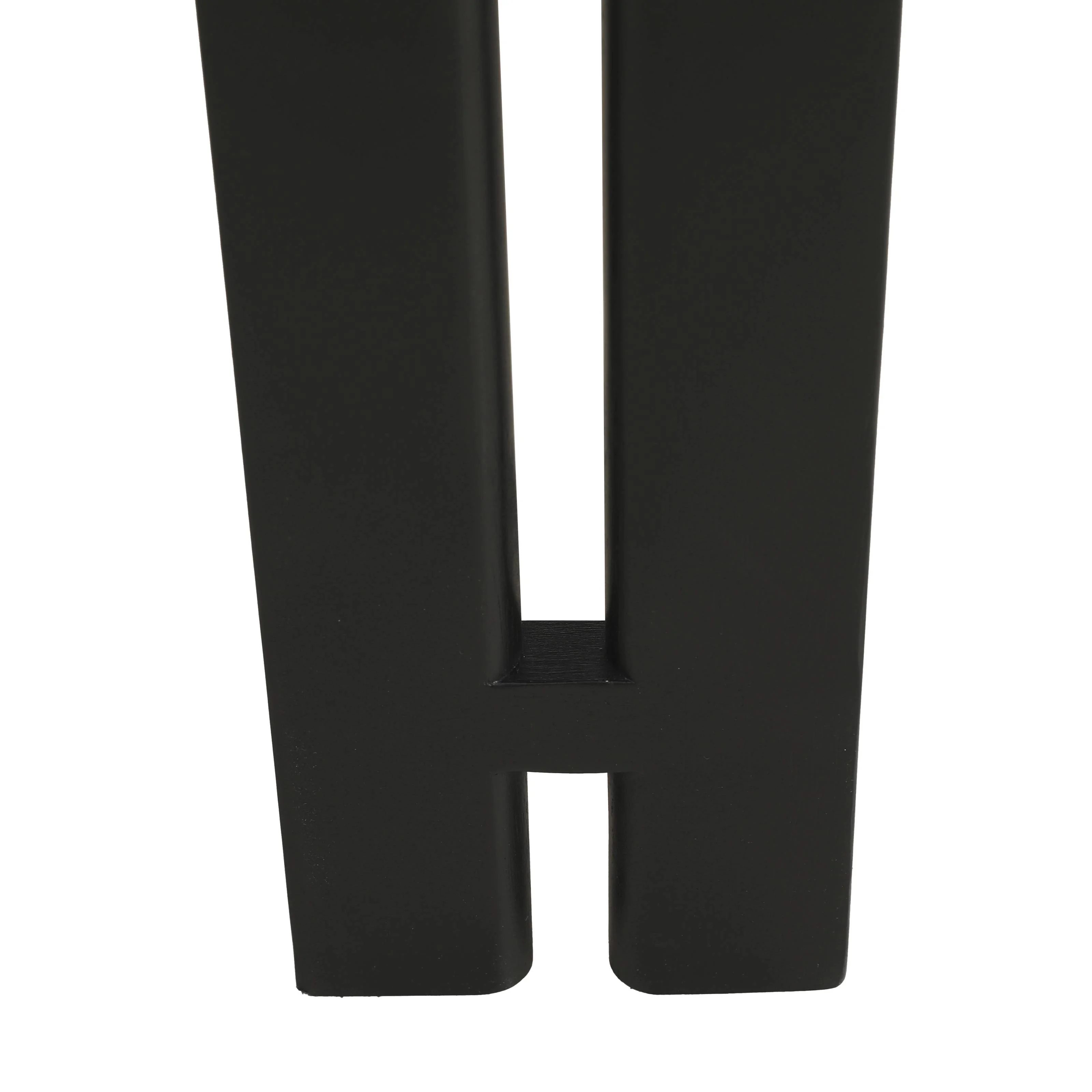 Velo Series Modern Dining Chair in Black Wood with Off White Seat