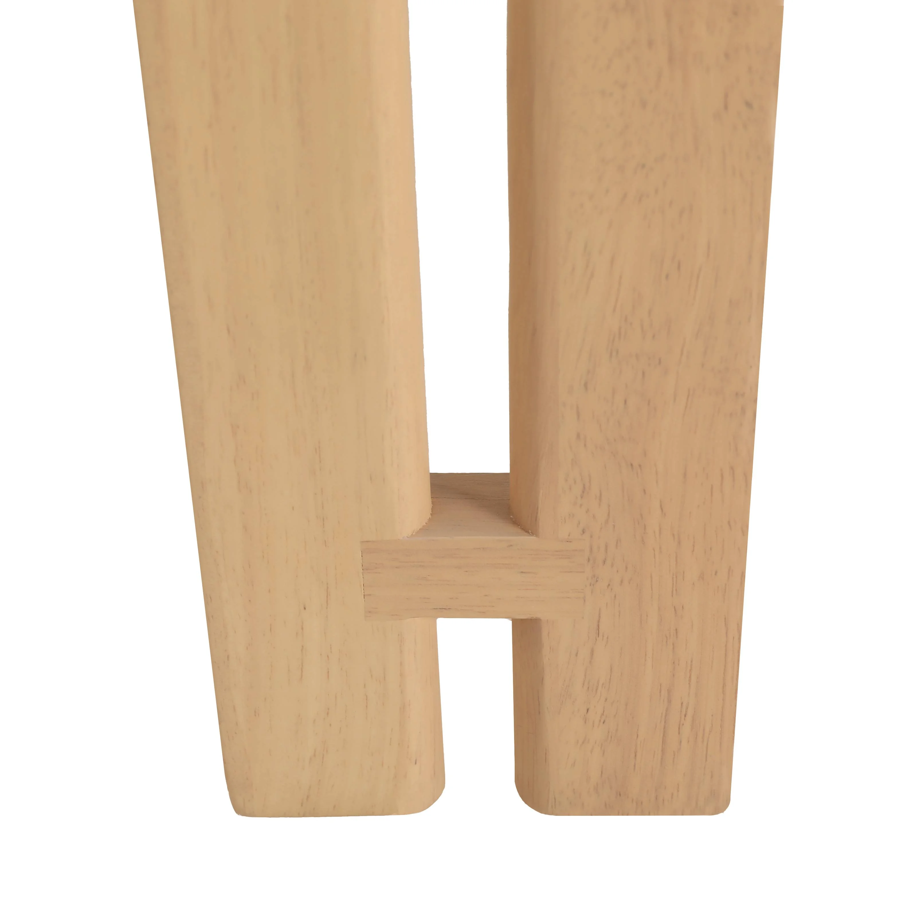 Velo Series Modern Dining Chair in Natrual Wood with White Seat