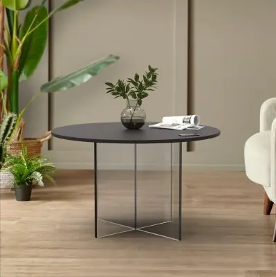 Valore Collection Acrylic Coffe Table With Black Top