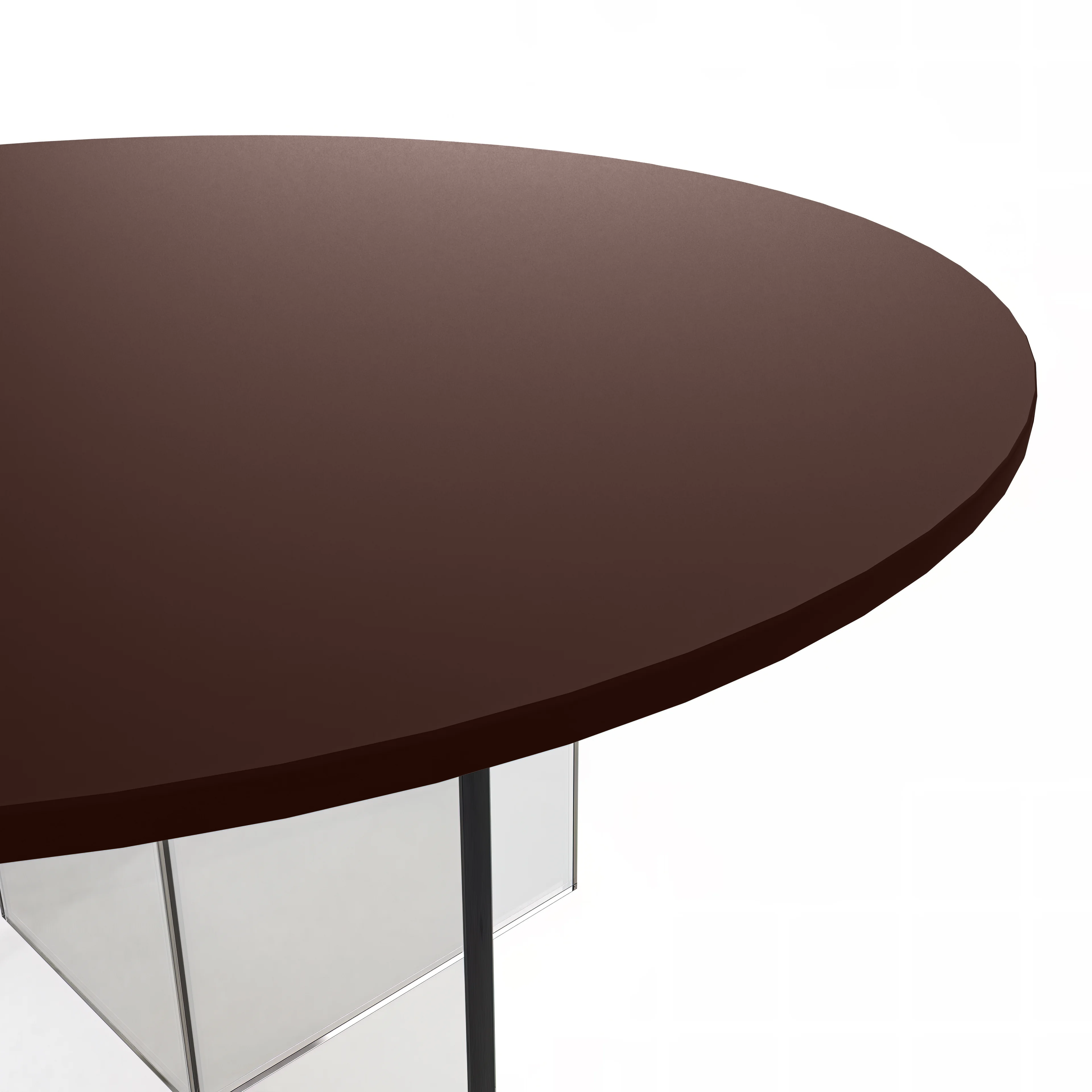 Valore Collection Acrylic Coffe Table With Walnut Top