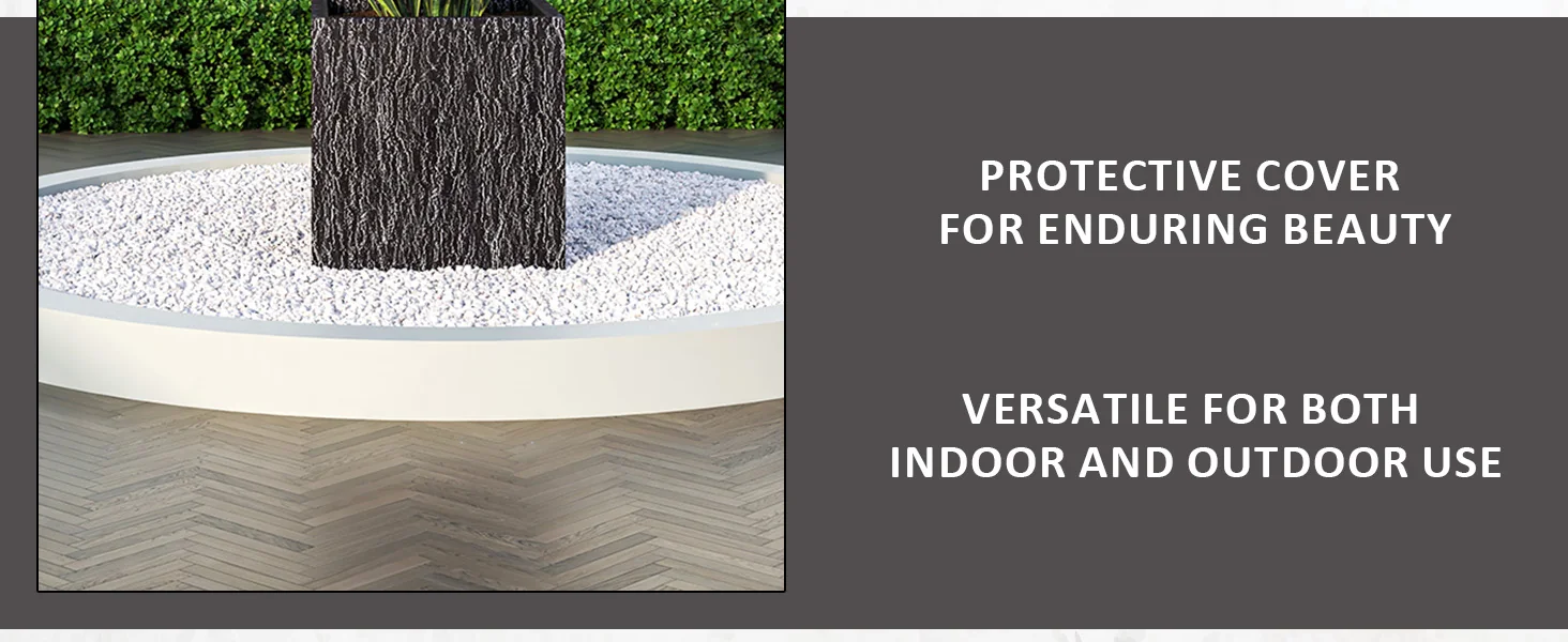 Verdura Series Cubic Poly Stone Planter in Dotted Blck 21.7 Cube