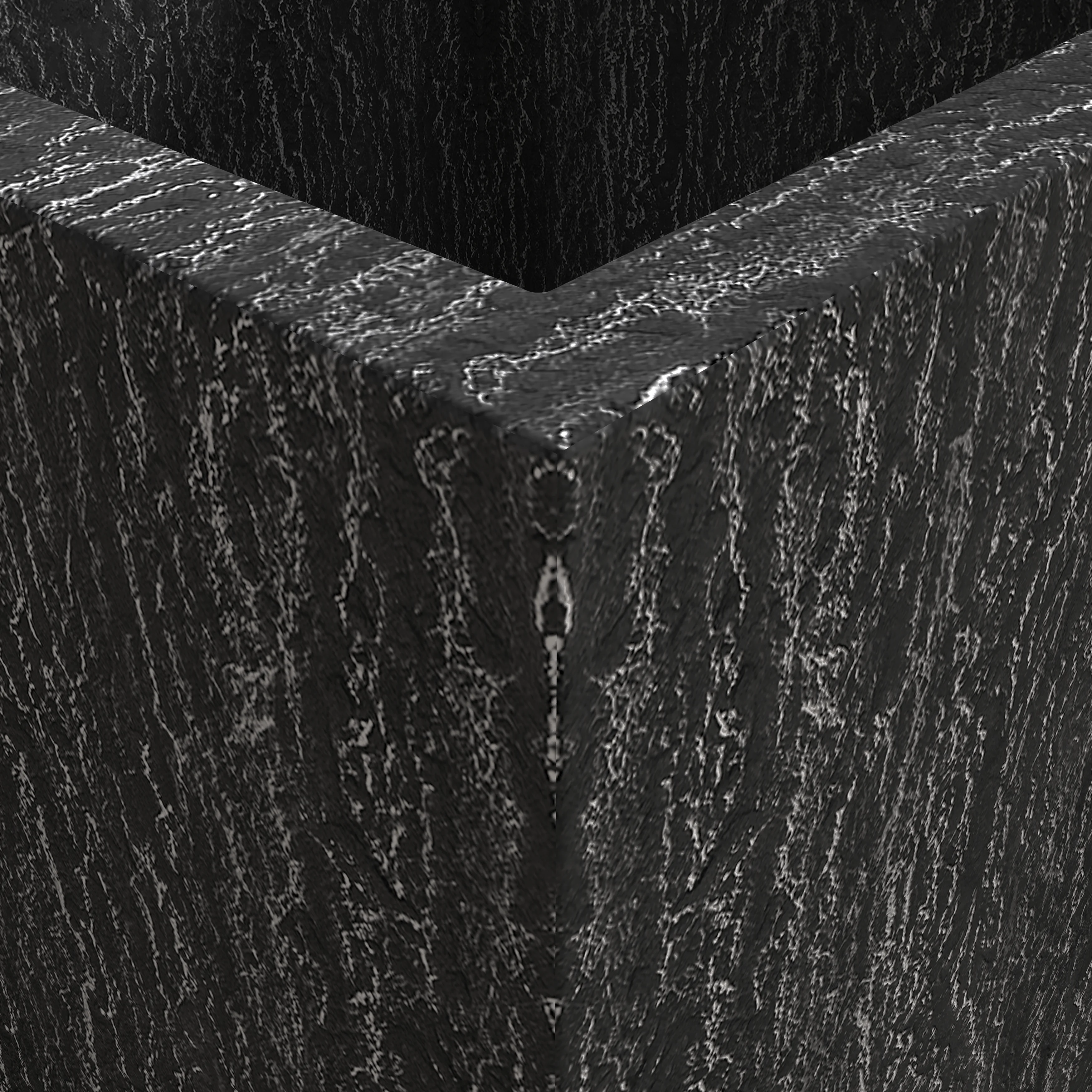 Verdura Series Cubic Poly Stone Planter in Dotted Blck 25.6 Cube