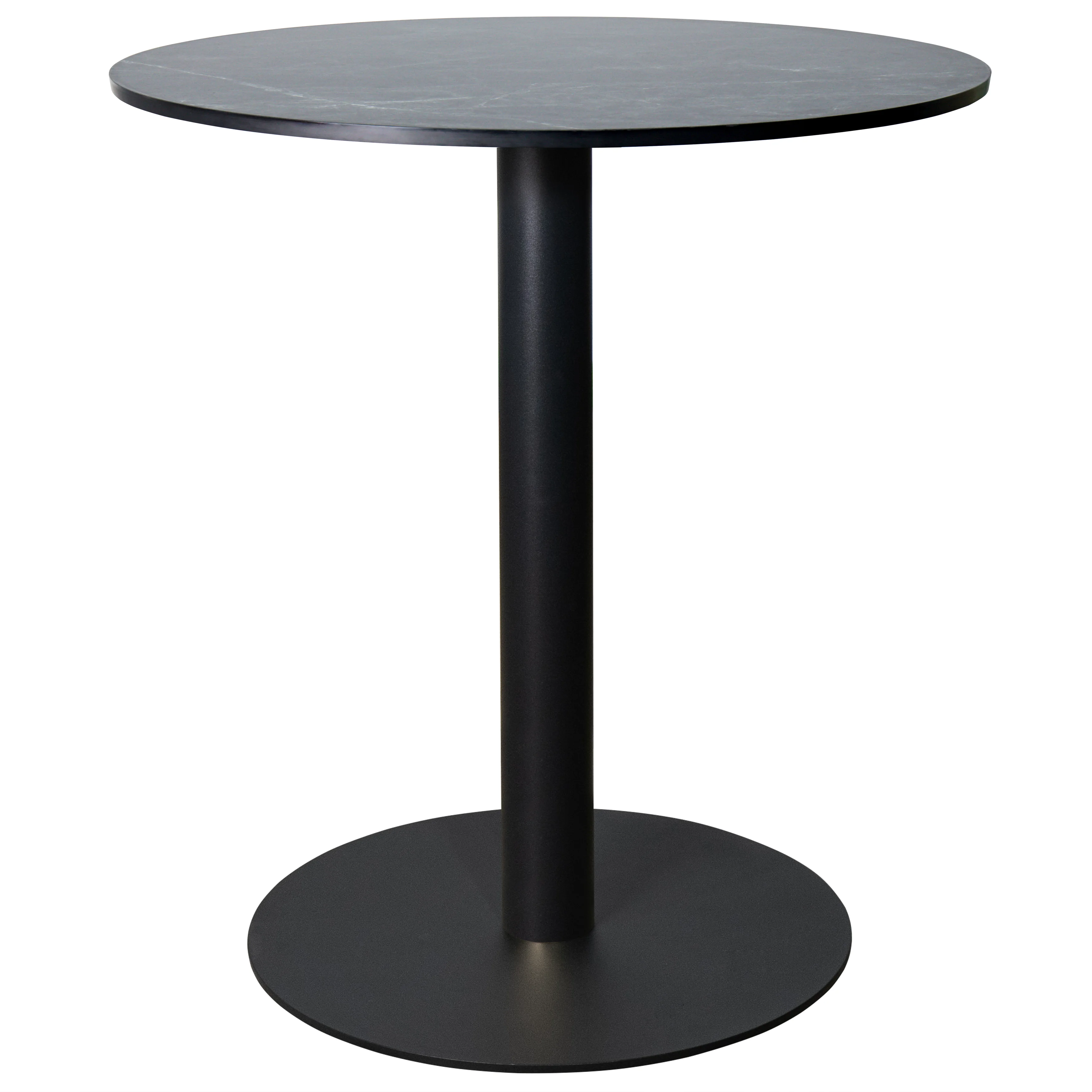 Vail Collection Dining Table Black Base With 36" Round Black MDF Top