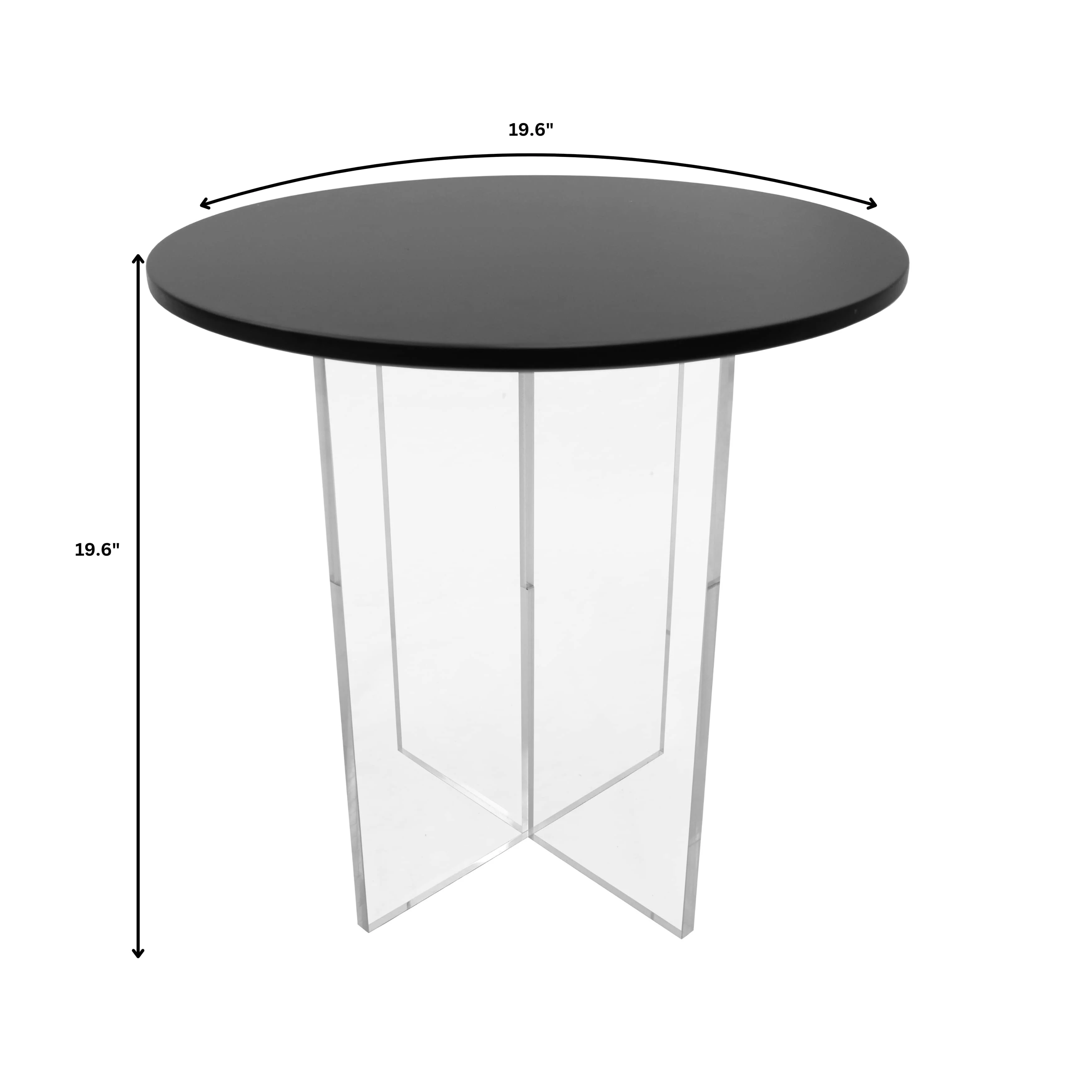 Valore Collection Acrylic Coffee Table With Black Top