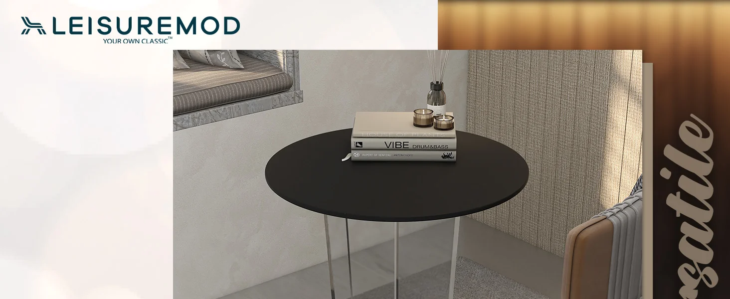 Valore Collection Acrylic Coffee Table With Black Top