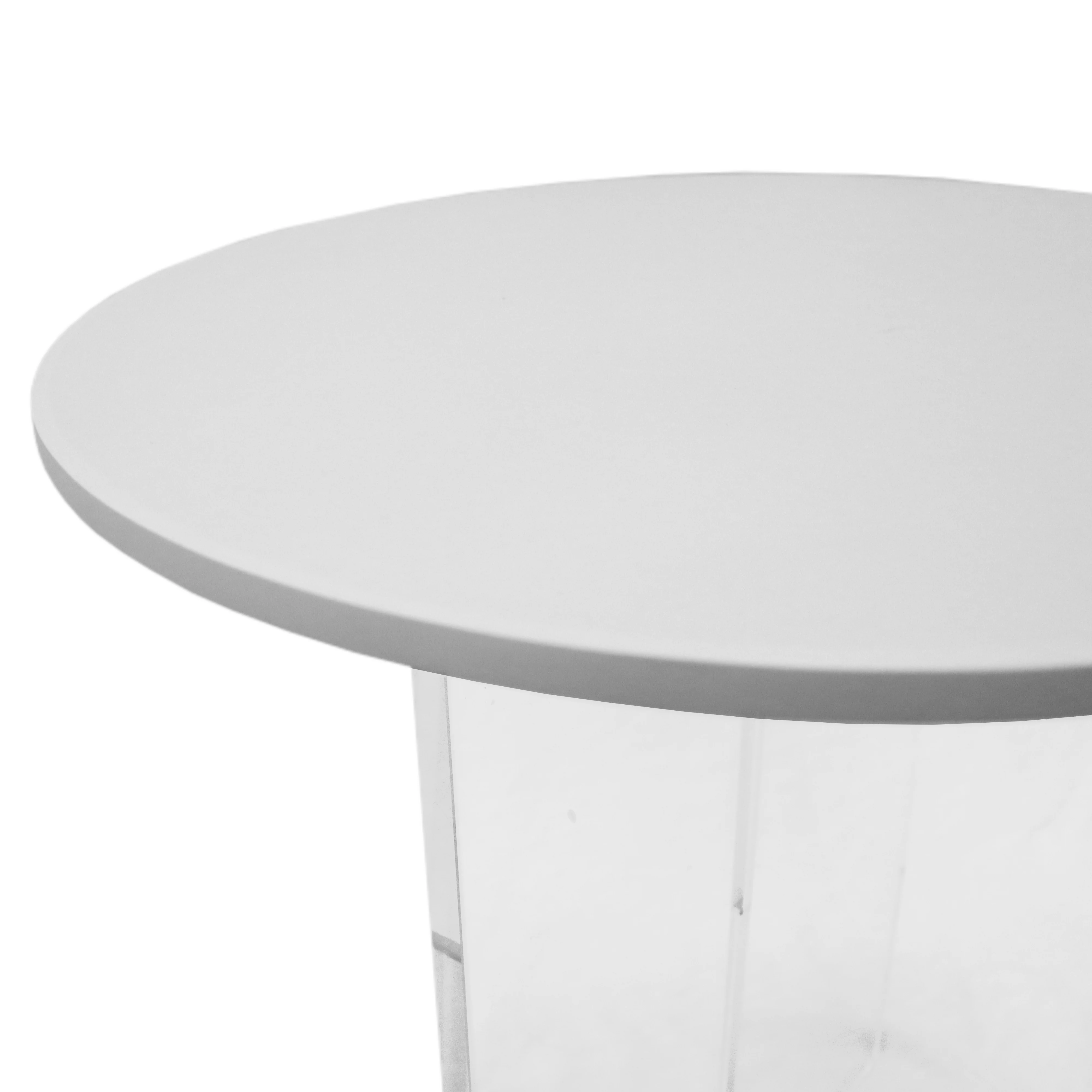 Valore Collection Acrylic Coffee Table With White Top