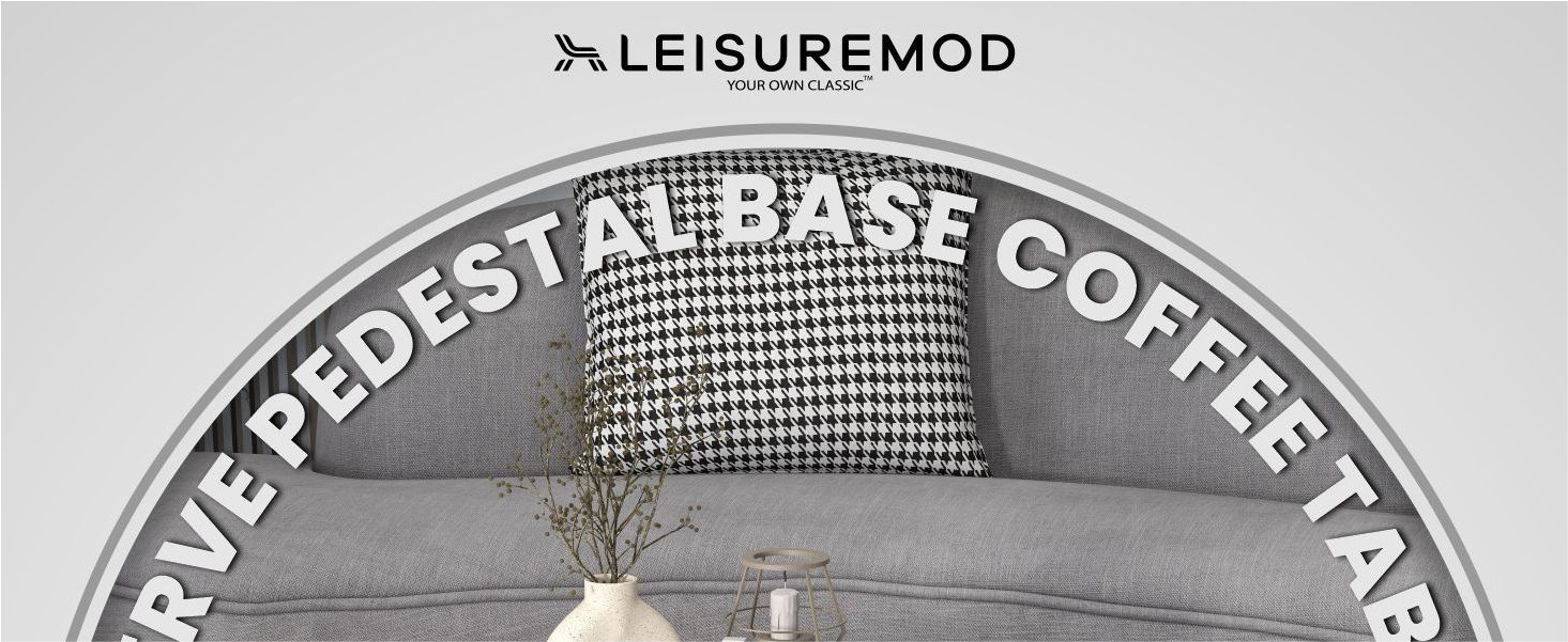 Verve Coffee Table Black base with 27" round Black Sintered Stone top