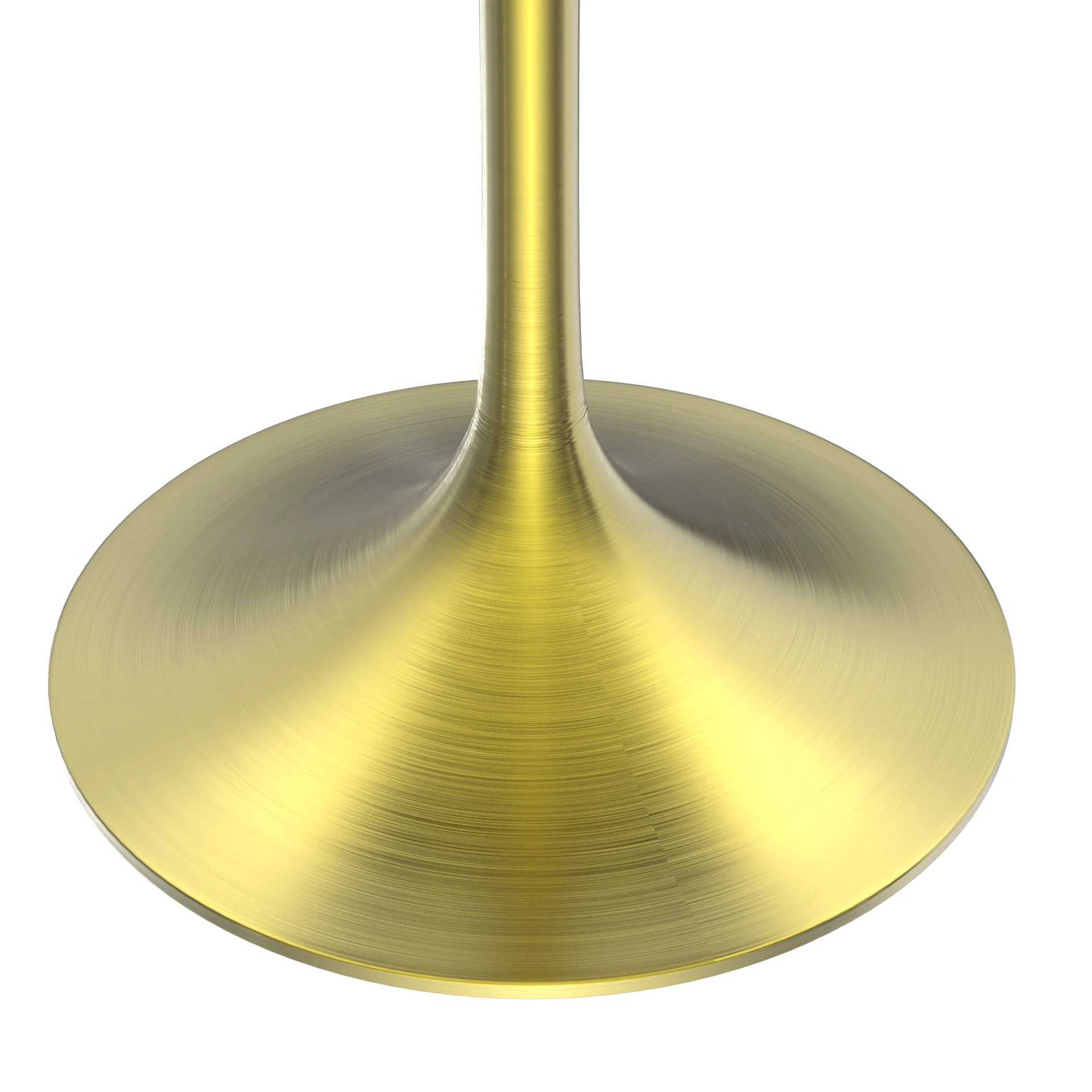 Verve Collection 27 Round Dining Table, Brushed Gold Base with Sintered Stone Black Top