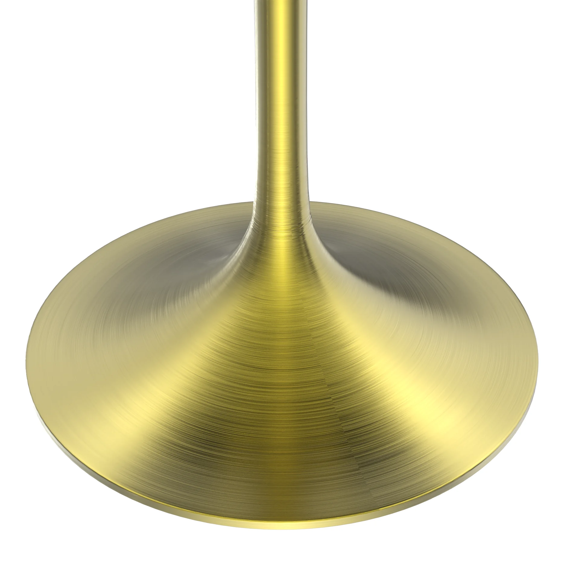 Verve Collection 36 Round Dining Table, Brushed Gold Base with Sintered Stone Black Top