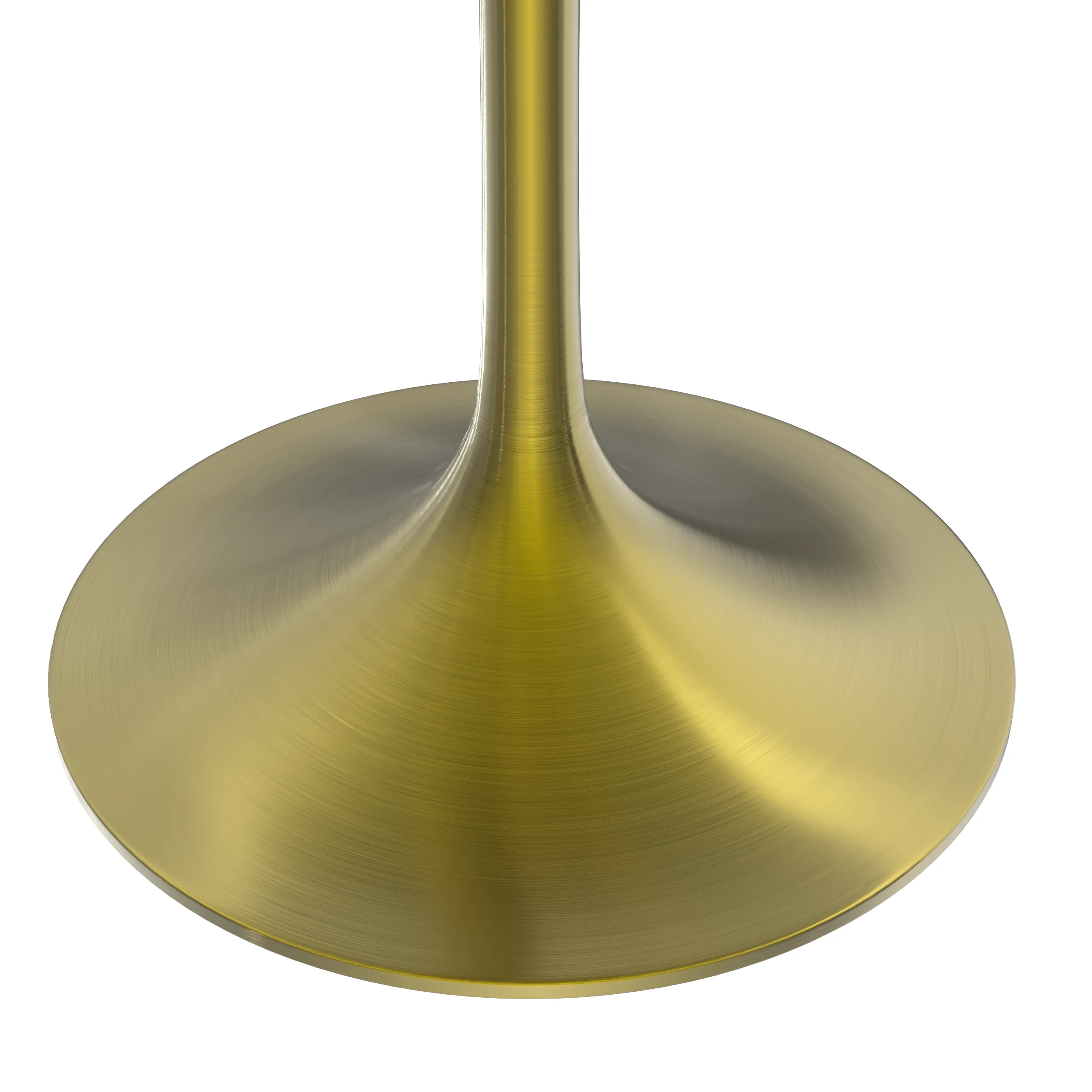 Verve Collection 36" Round Dining Table, Brushed Gold Base with Light Natural Wood MDF Top