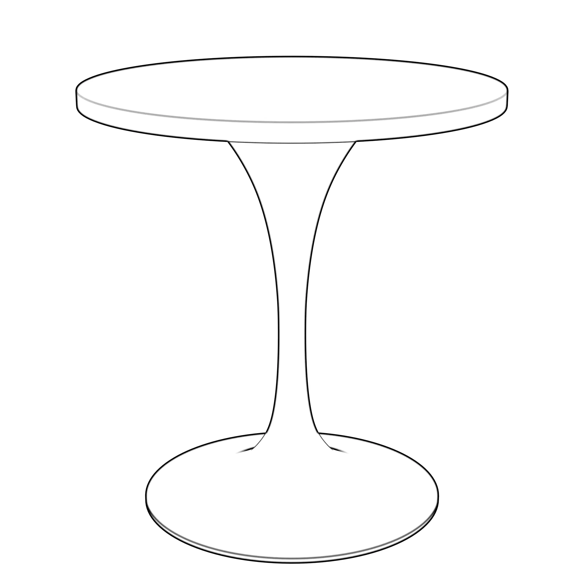 Verve Collection 27 Round Dining Table, Black Base with Light Natural Wood MDF Top