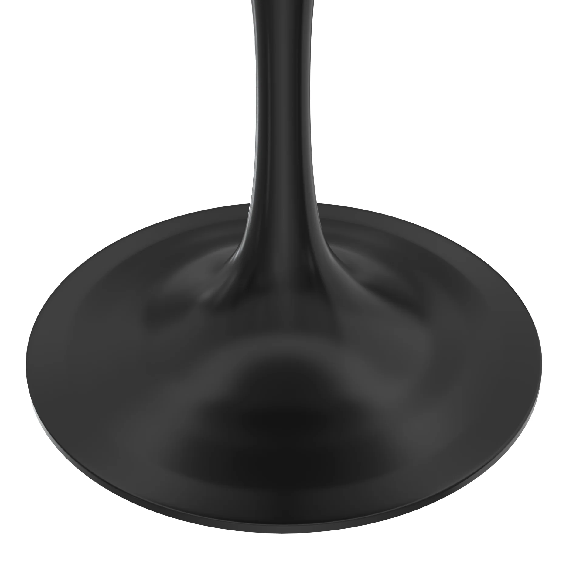 Verve Collection 27 Round Dining Table, Black Base with Light Natural Wood MDF Top