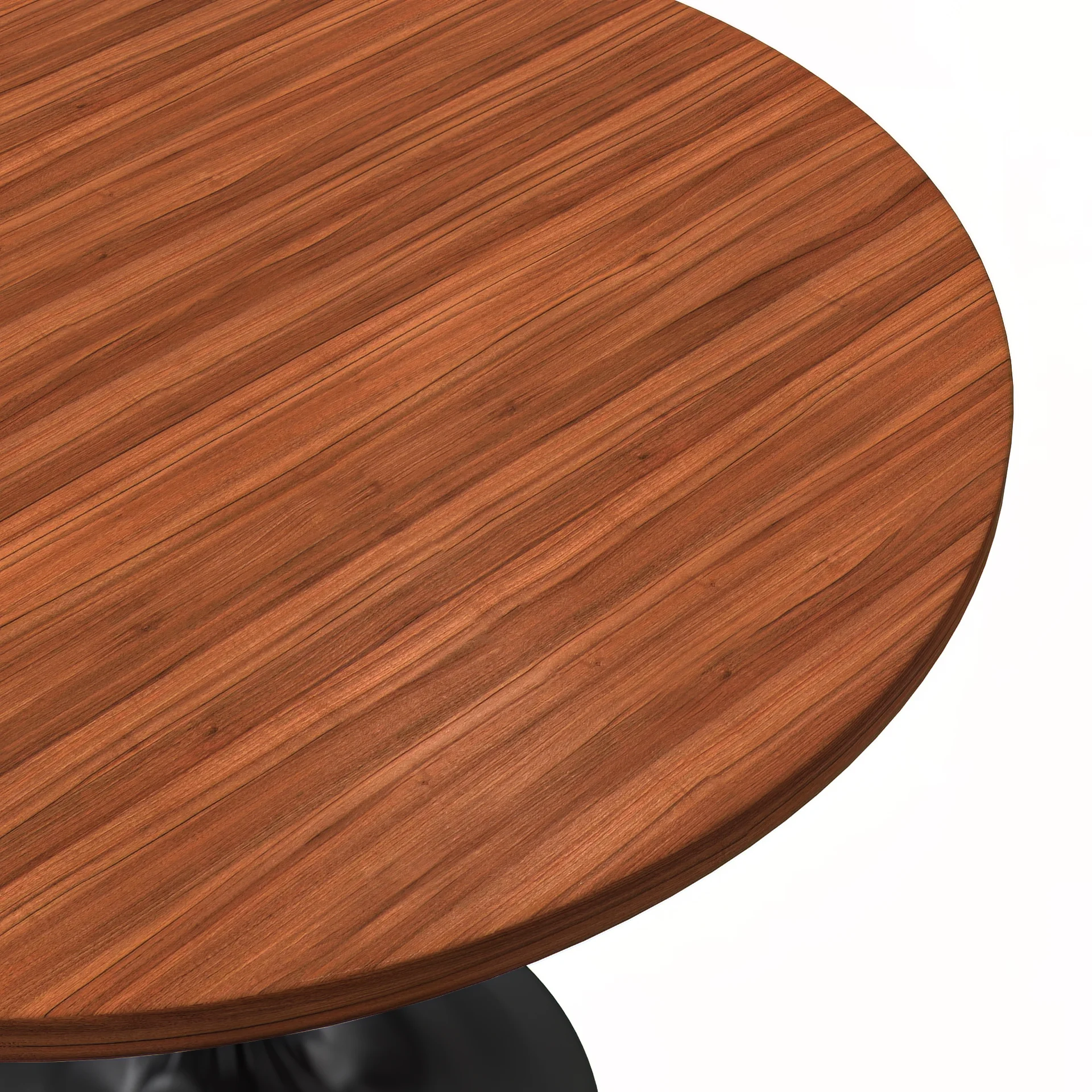Verve Collection 36 Round Dining Table, Black Base with Cognac Brown MDF Top