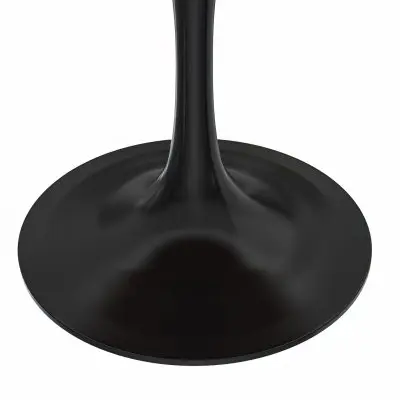 Verve Collection 36 Round Dining Table, Black Base with Cognac Brown MDF Top