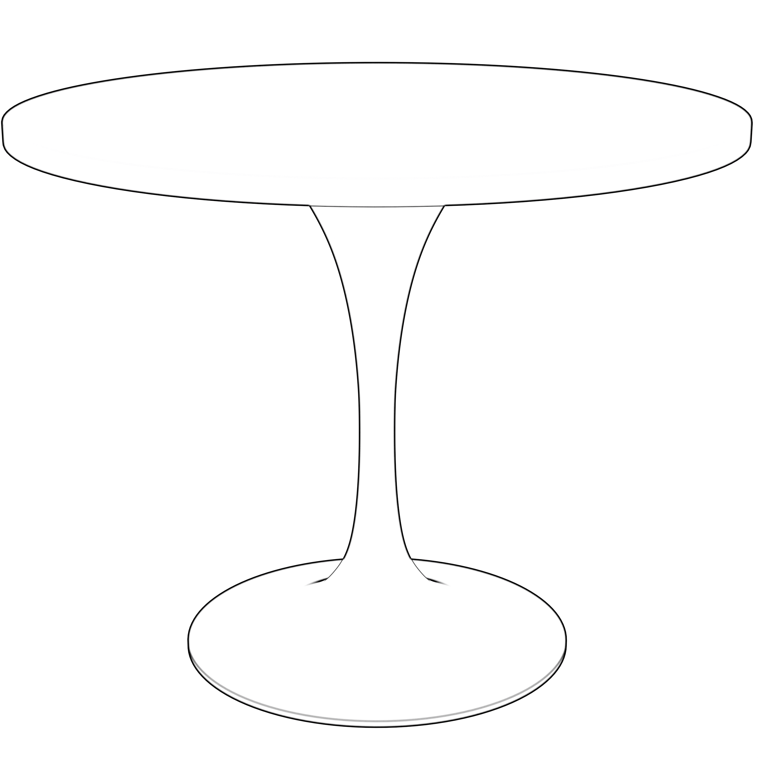 Verve Collection 36 Round Dining Table, Black Base with Dark Maple MDF Top