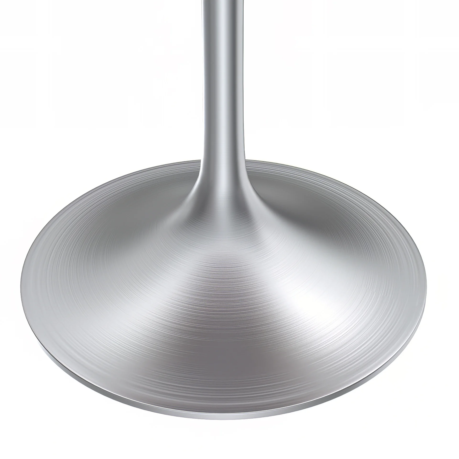 Verve Collection 27" Round Dining Table, Brushed Chrome Base with Cognac Brown MDF Top