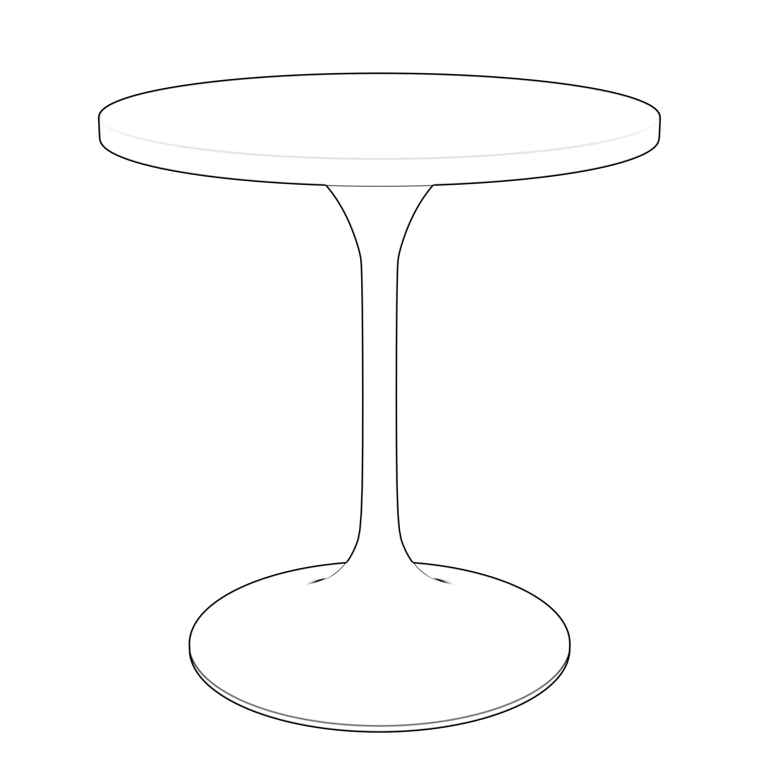 Verve Collection 27" Round Dining Table, Brushed Chrome Base with Dark Maple MDF Top