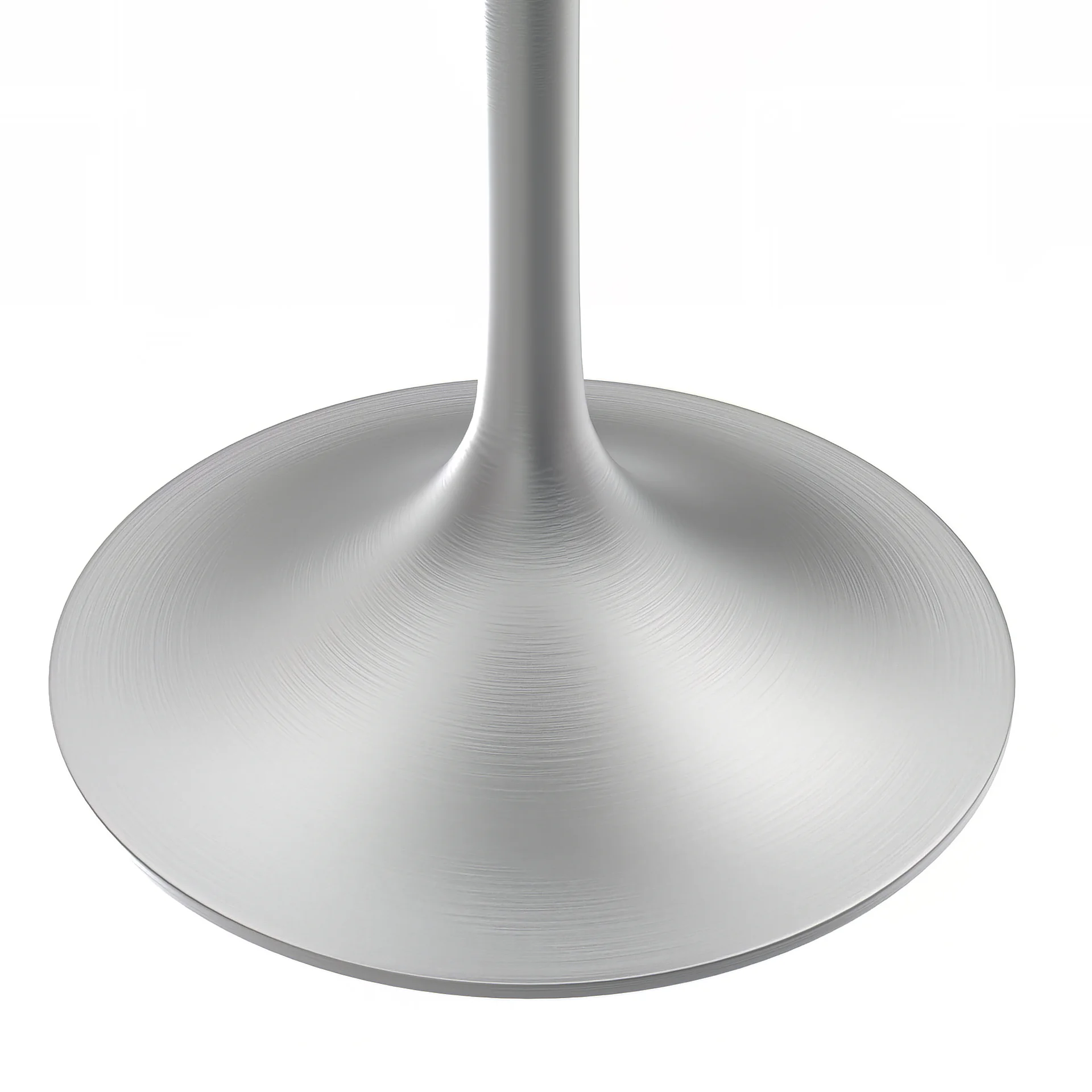 Verve Collection 27 Round Dining Table, Brushed Gold Base with Laminated White Marbleized Top