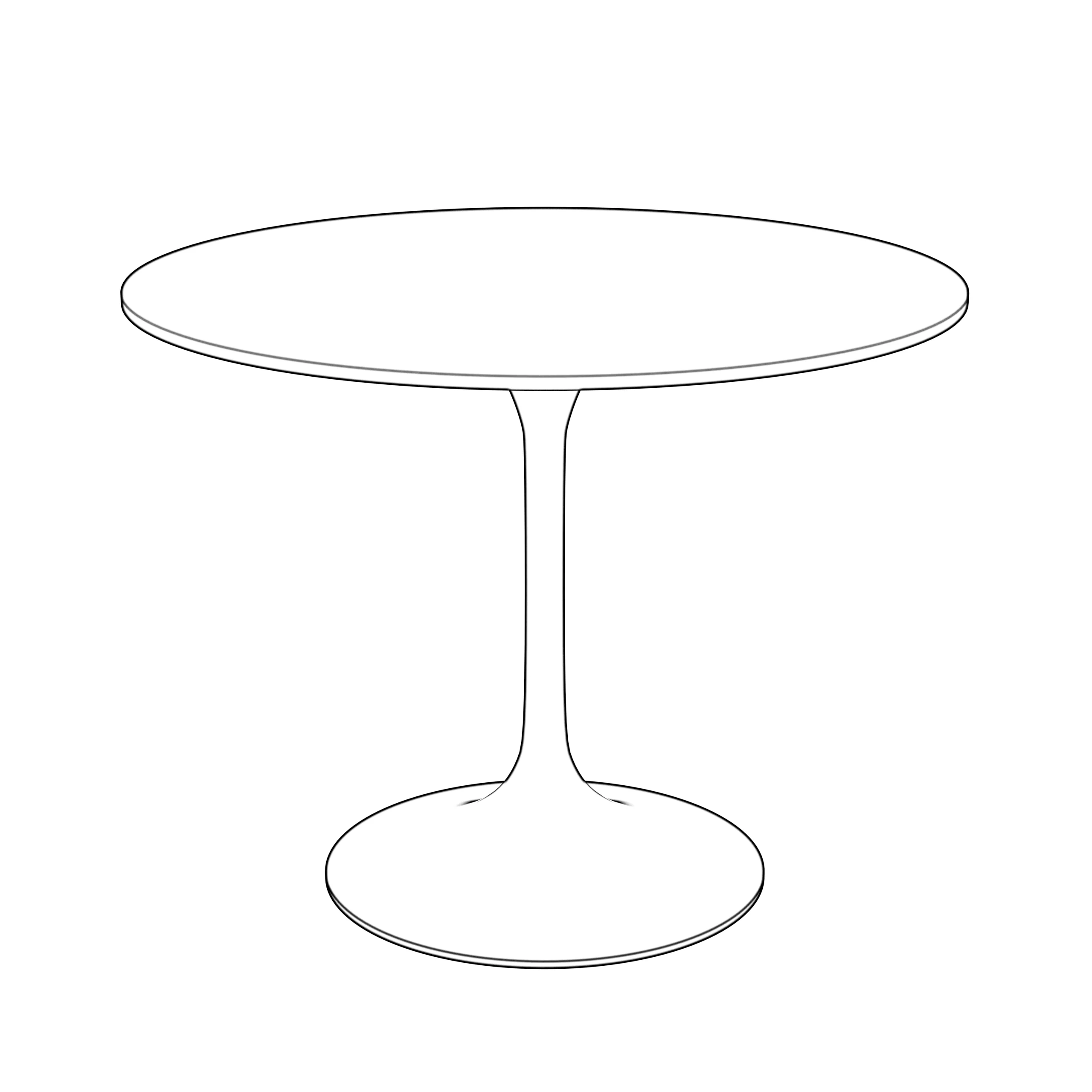 Verve Collection 36" Round Dining Table, Brushed Chrome Base with Sintered Stone Black Top