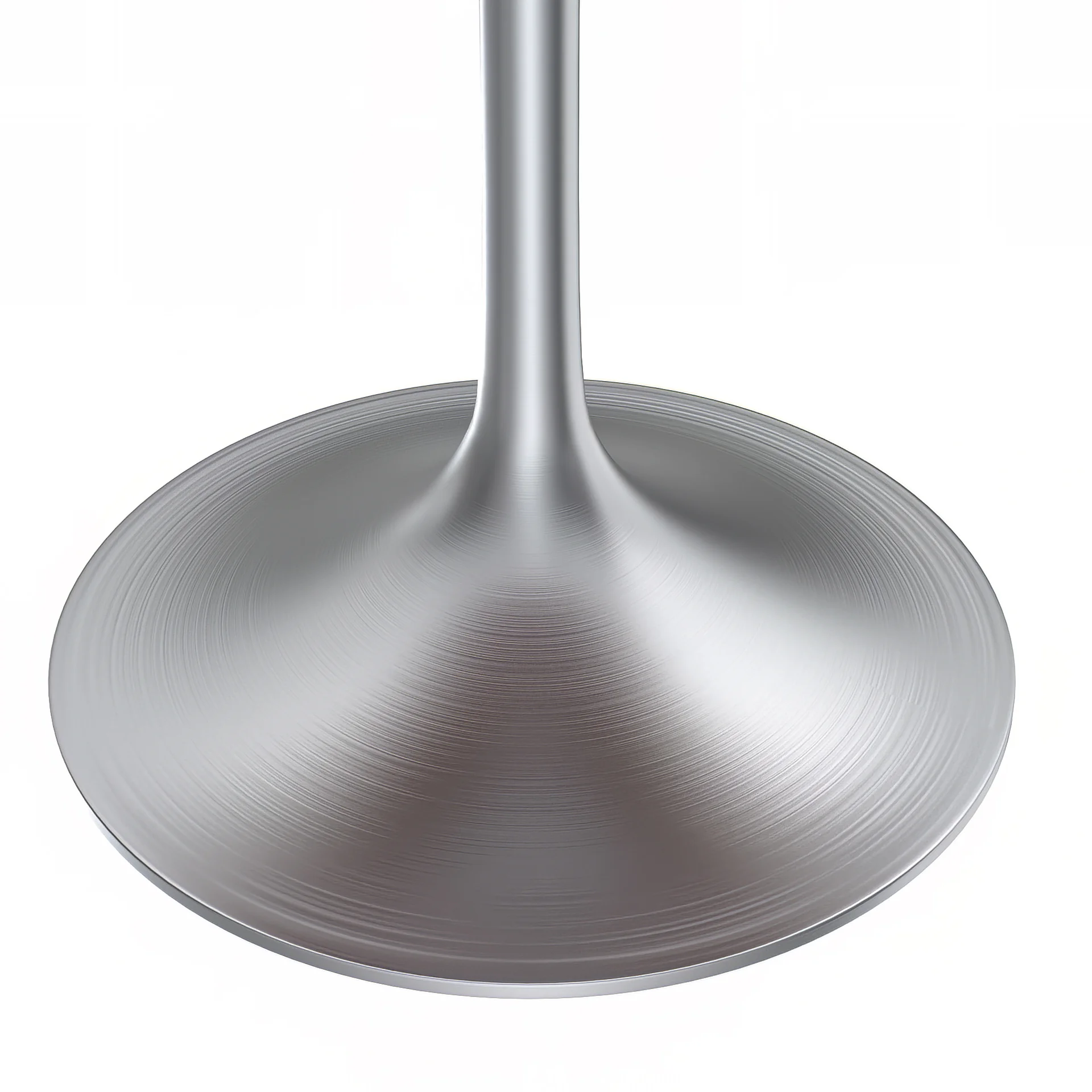 Verve Collection 36" Round Dining Table, Brushed Chrome Base with Cognac Brown MDF Top