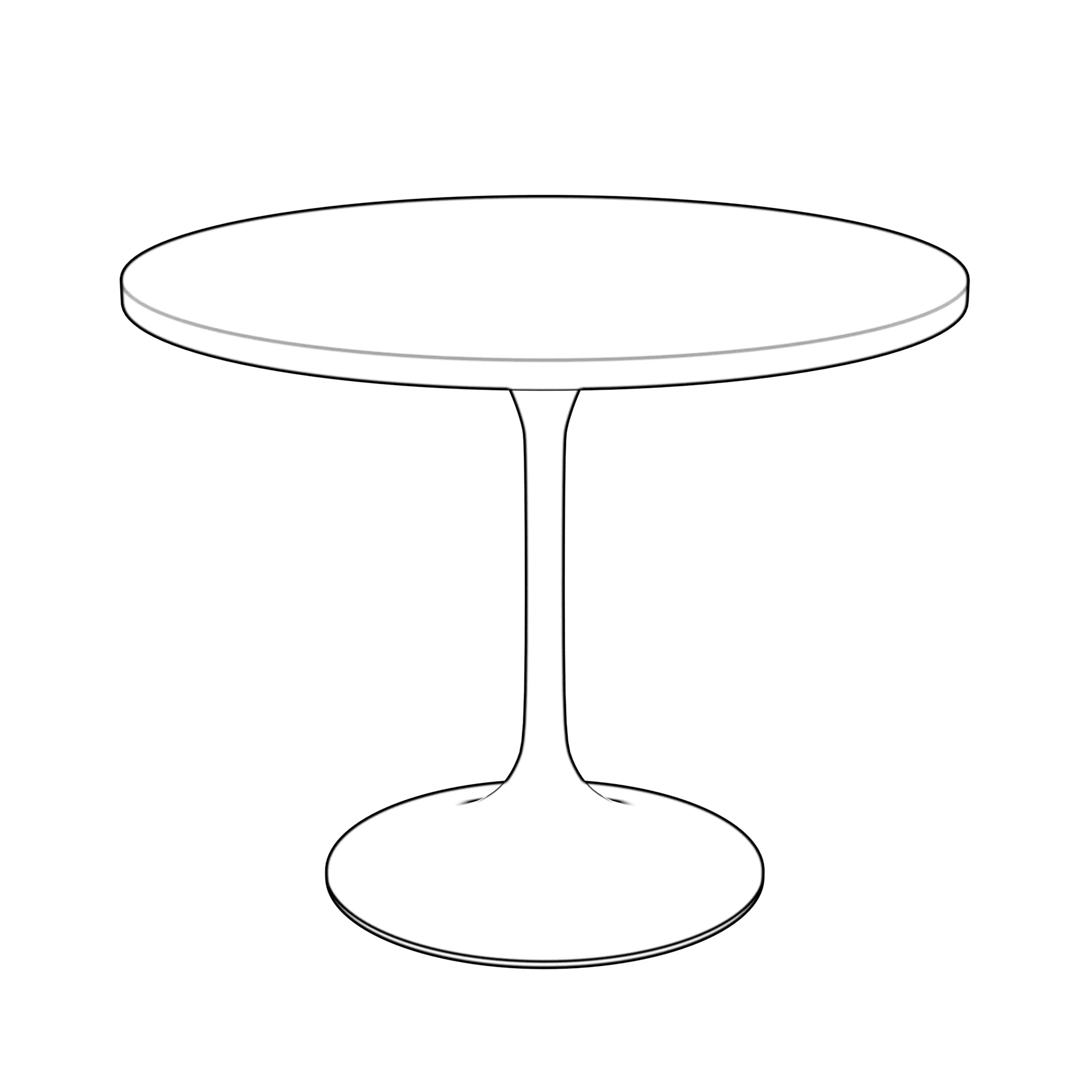 Verve Collection 36" Round Dining Table, Brushed Chrome Base with Sintered Stone White Top