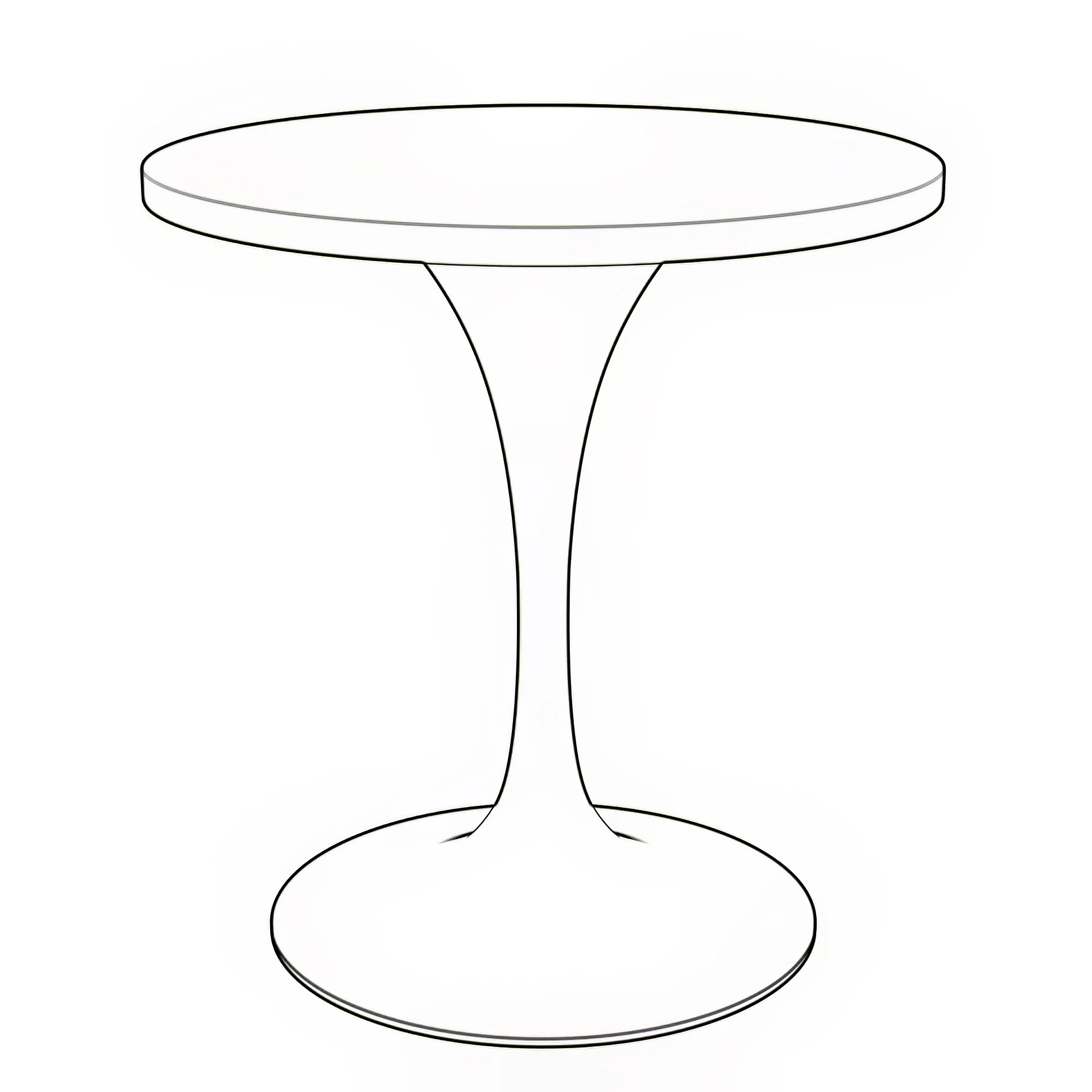 Verve Collection 27 Round Dining Table, White Base with Cognac Brown MDF Top