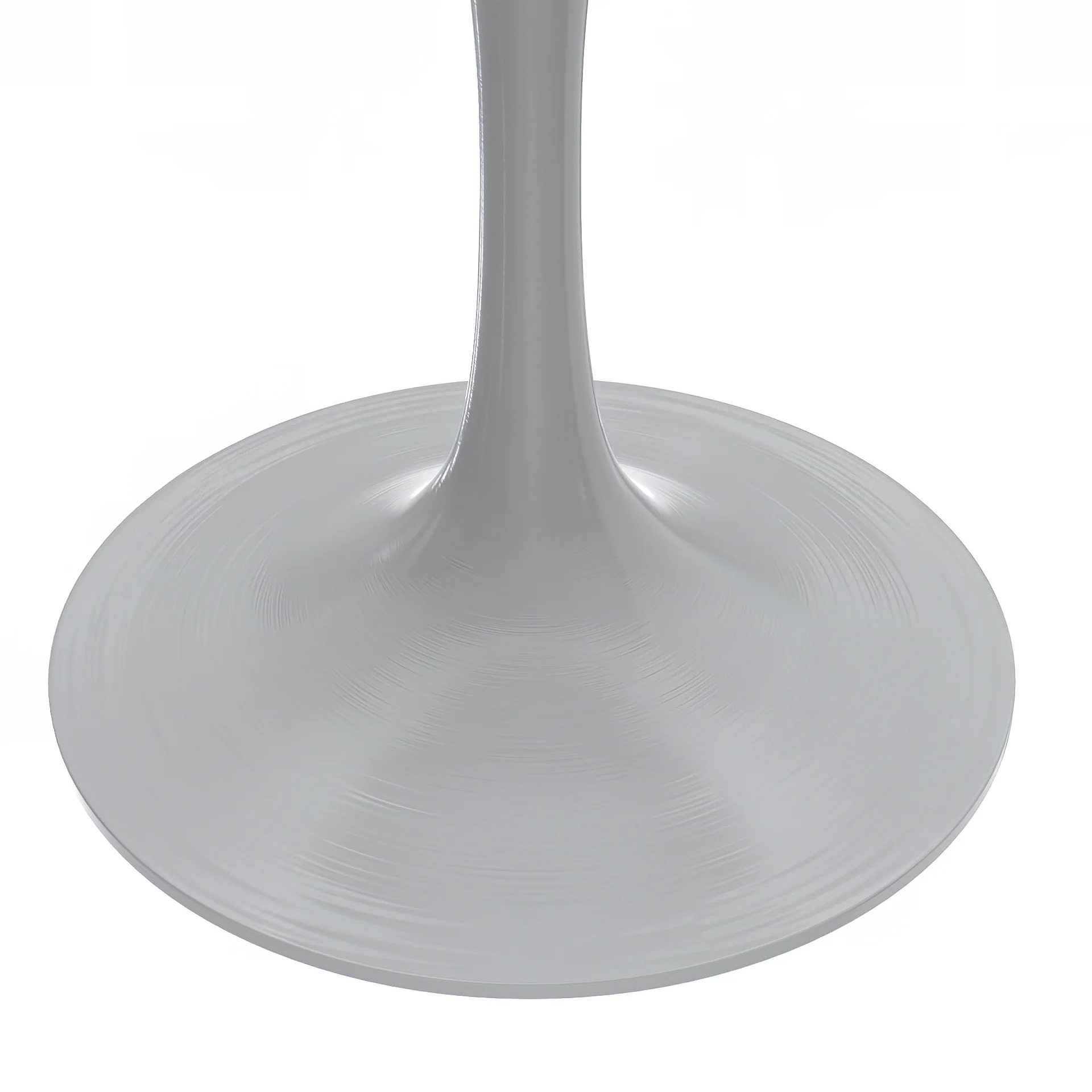 Verve Collection 27 Round Dining Table, White Base with Cognac Brown MDF Top