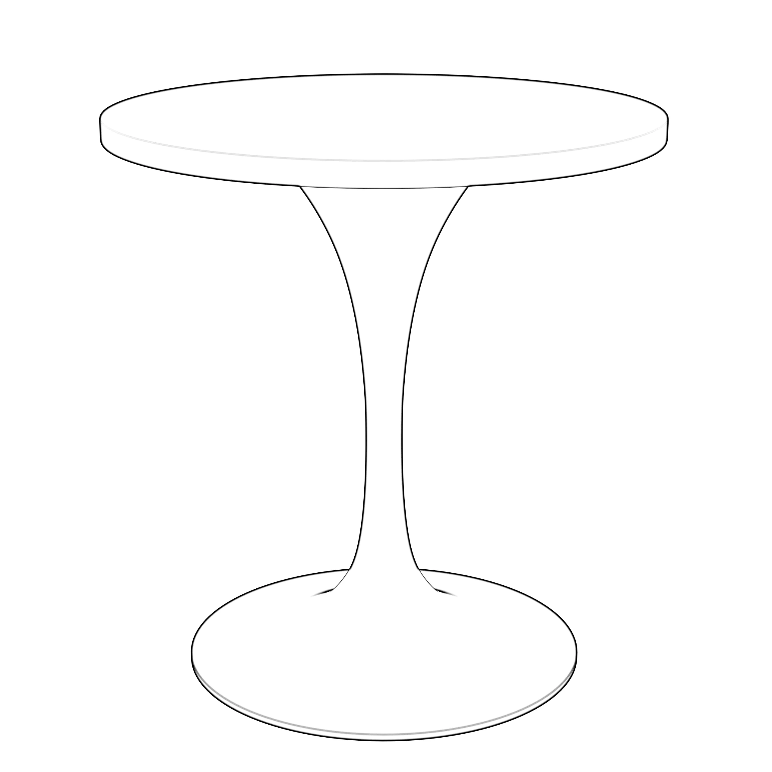 Verve Collection 27 Round Dining Table, White Base with Light Natural Wood MDF Top