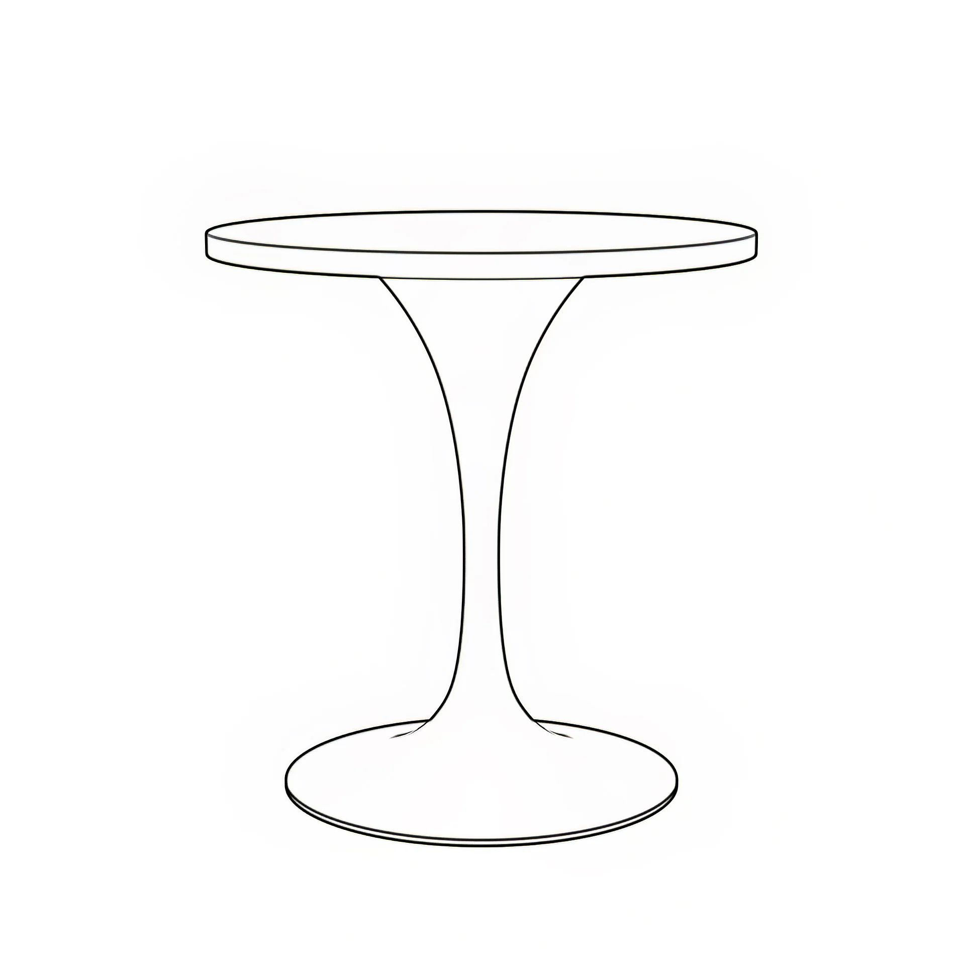 Verve Collection 27 Round Dining Table, White Base with Laminated White Marbleized Top