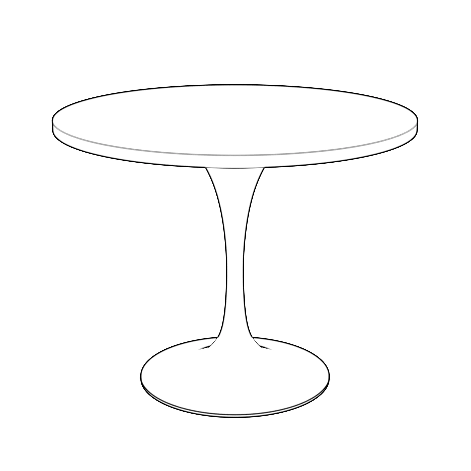 Verve Collection 36 Round Dining Table, White Base with Sintered Stone Grey Top