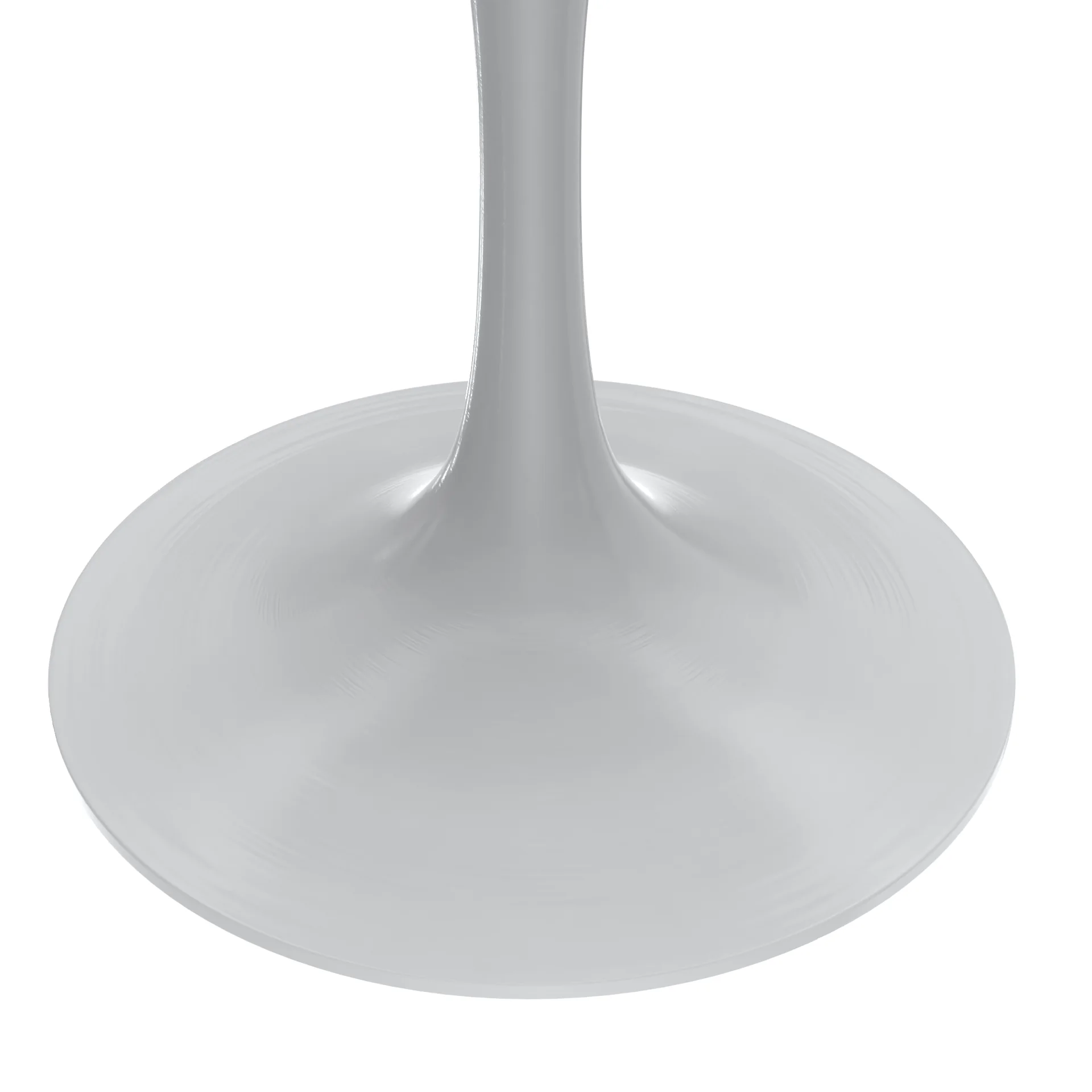 Verve Collection 36 Round Dining Table, White Base with Sintered Stone White Top